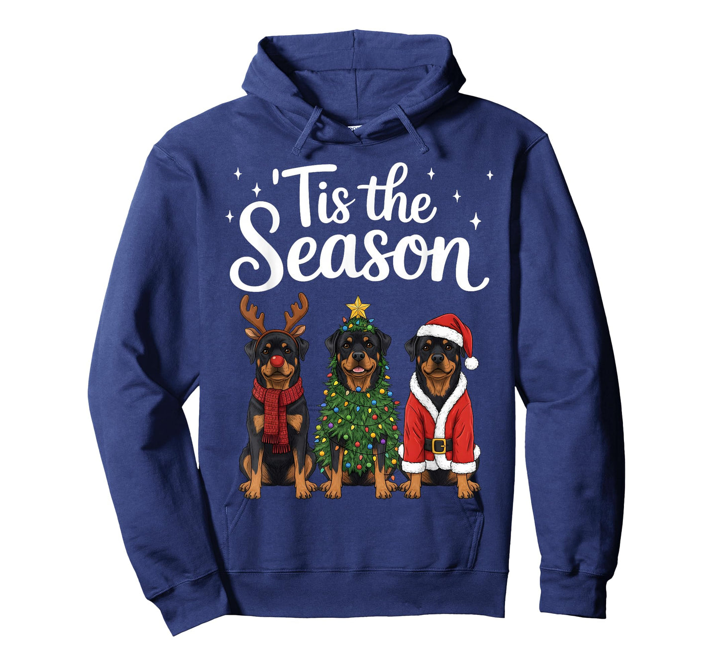 Tis The Season Rottweiler Christmas Santa Rottie Dog Lover T-Shirt