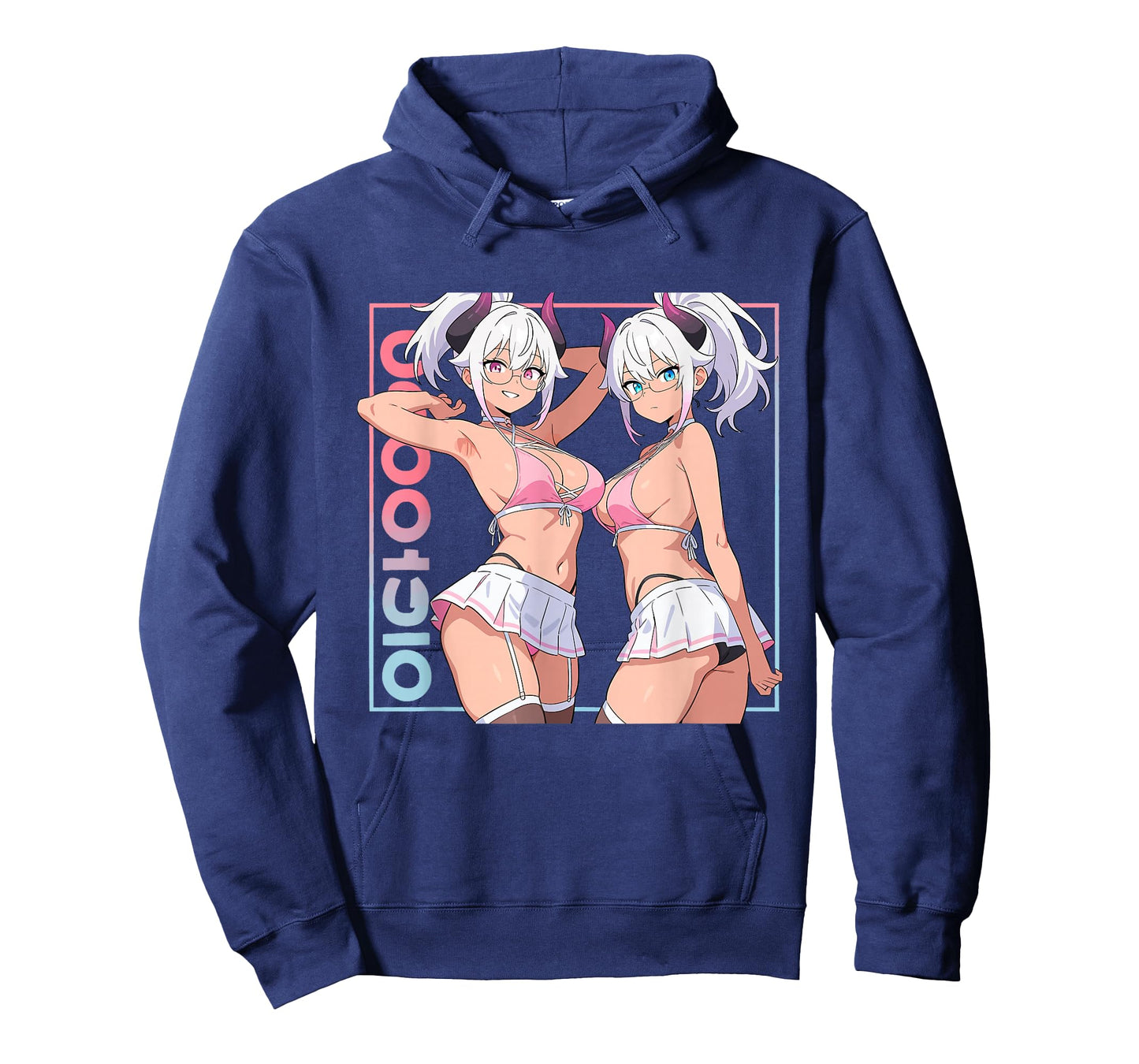 Waifu Sexy Anime Girl Horns Mini Skirt Japanese Retro Art T-Shirt