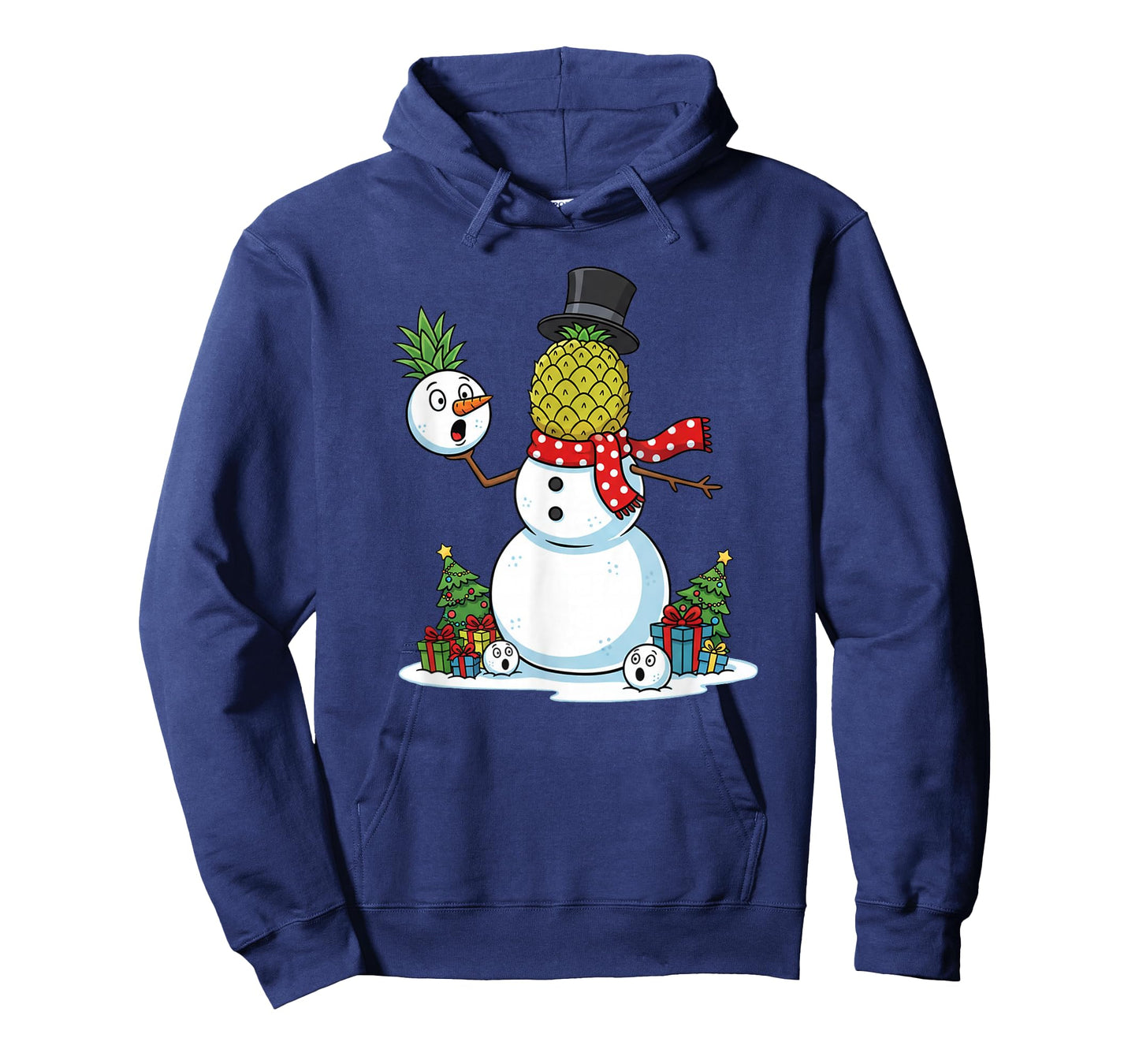 Funny Christmas Pineapple Snowman Xmas Mens Womens Kids T-Shirt