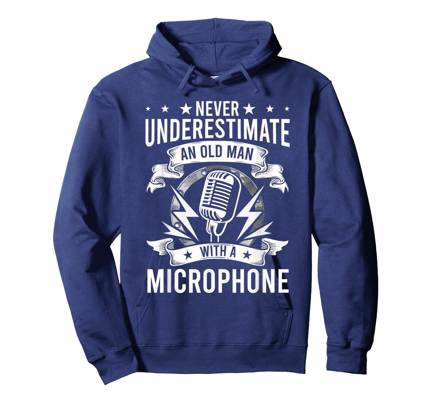 Never Underestimate An Old Man with A Microphone Singer T-Shirt