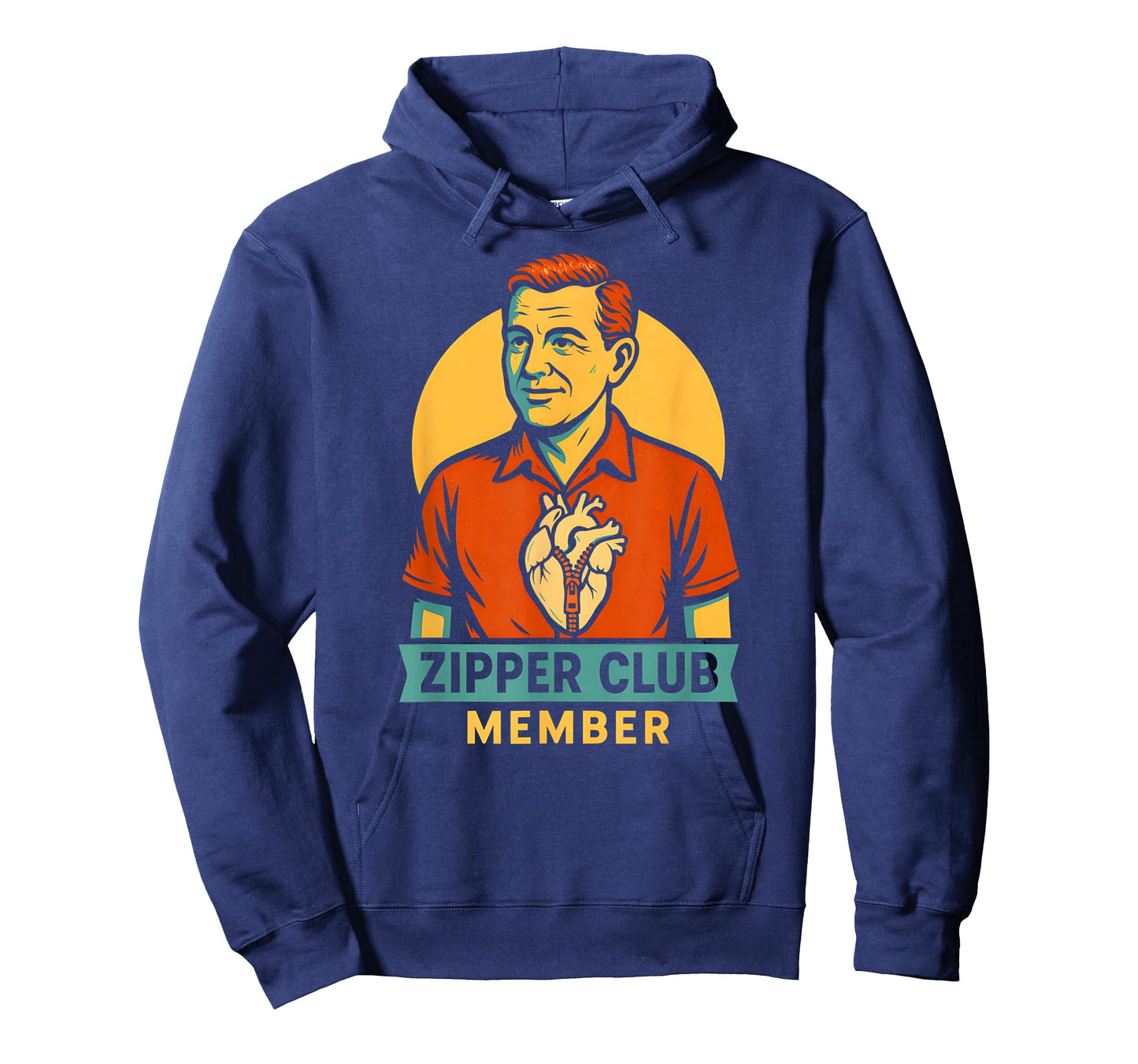 Heart Surgery Zipper Club Member Fun Mens Get Well T-Shirt