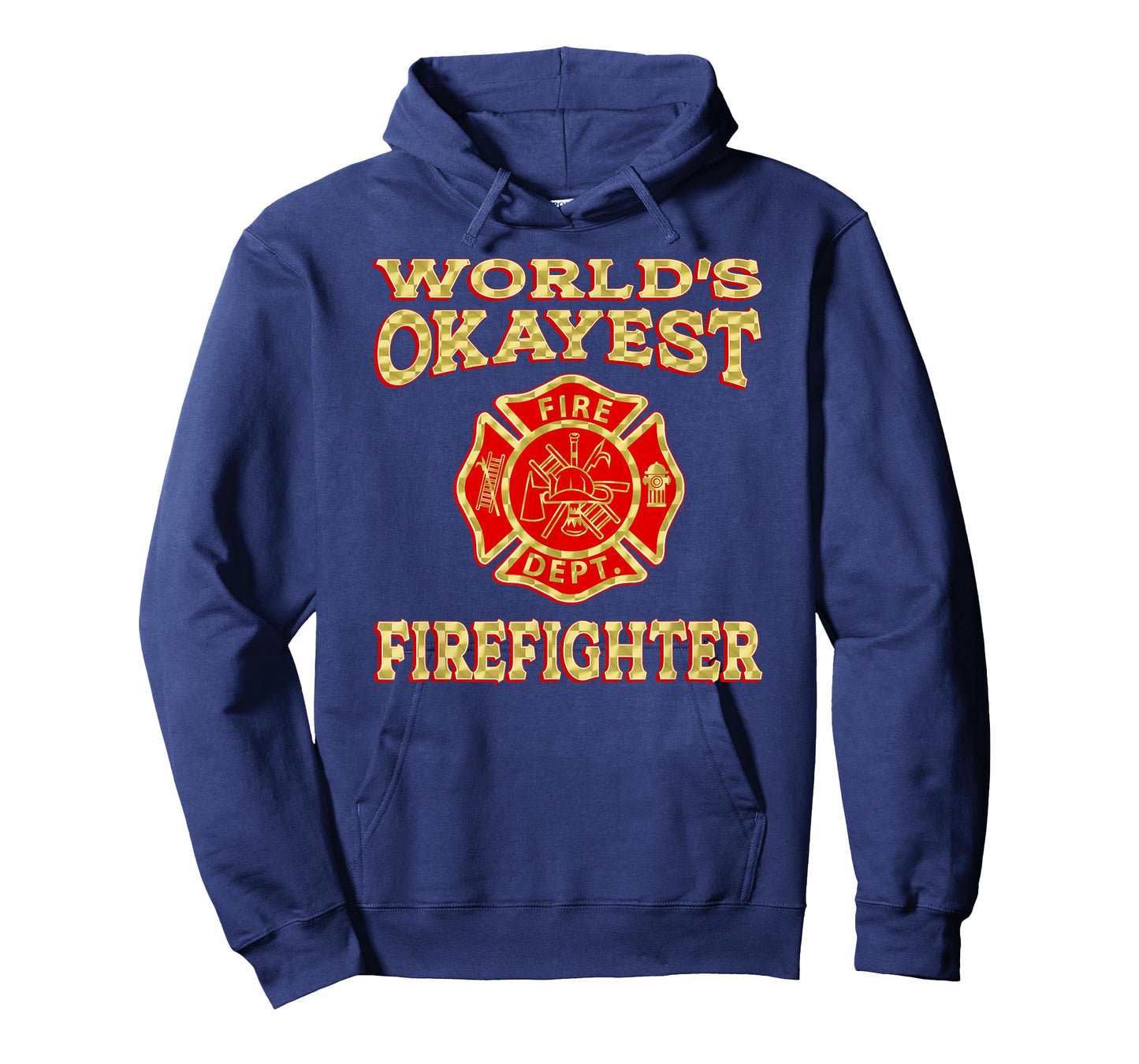 WORLDS OKAYEST FIREFIGHTER Fireman funny firefighter gift T-Shirt