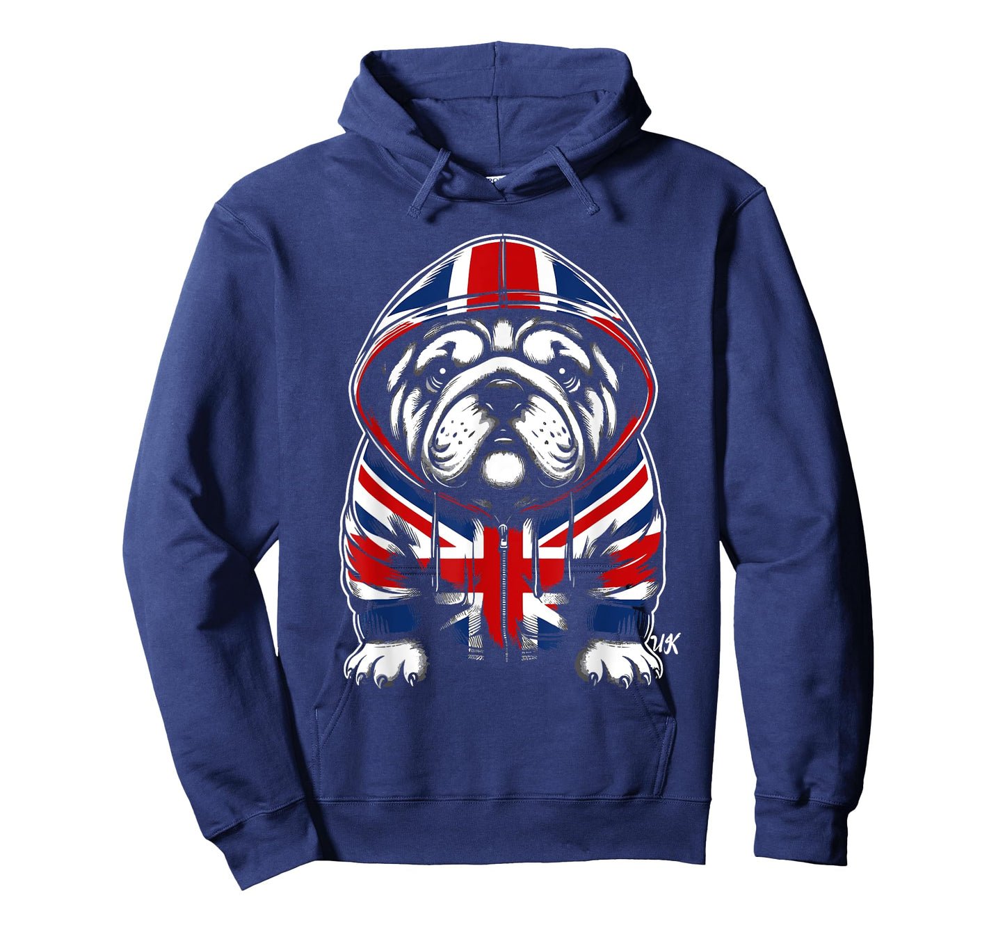 Bulldog UK British Flag England T-Shirt for Men Women Kids