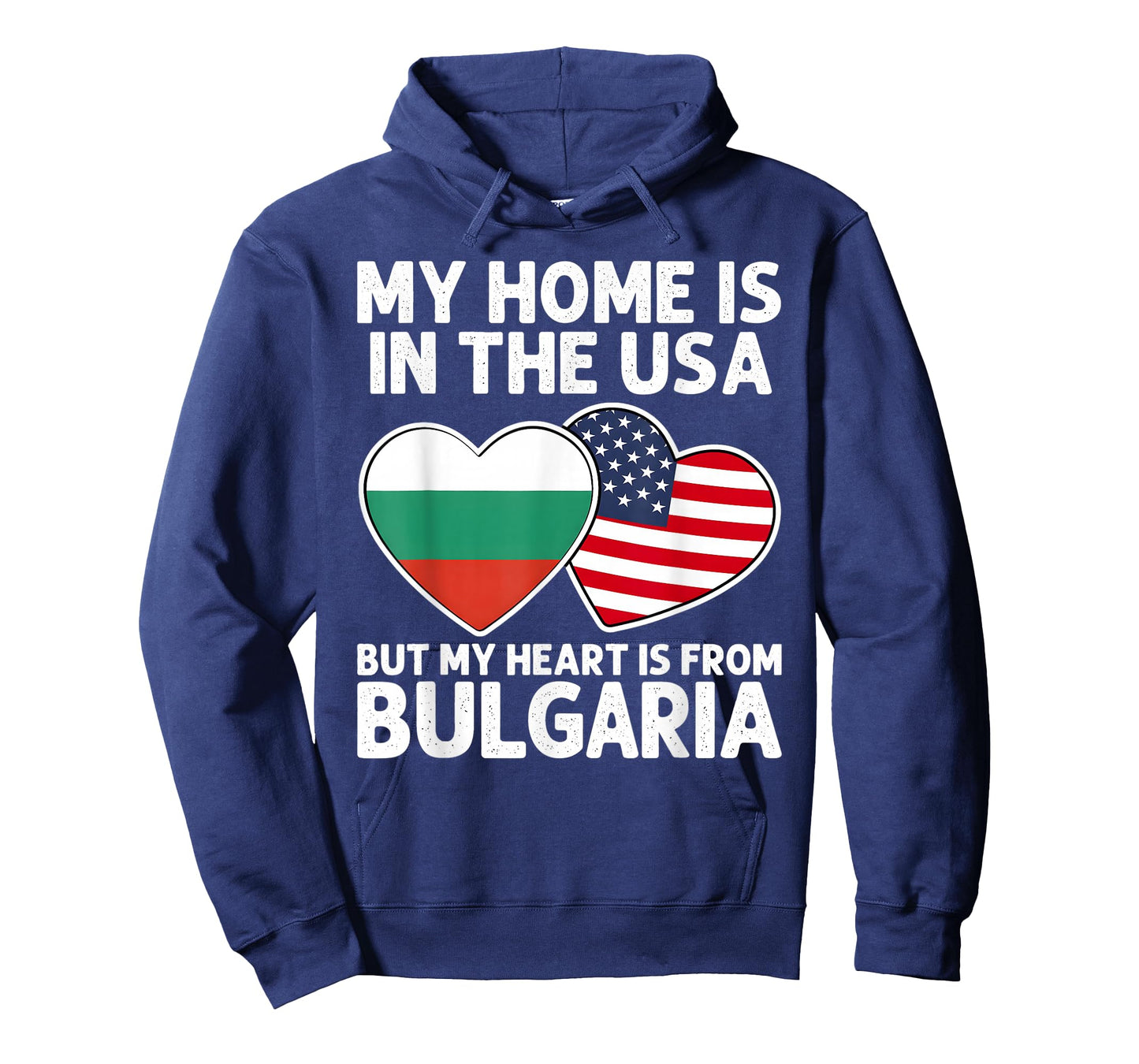 My Home USA My Heart Bulgaria Bulgarian American Pride Flag T-Shirt