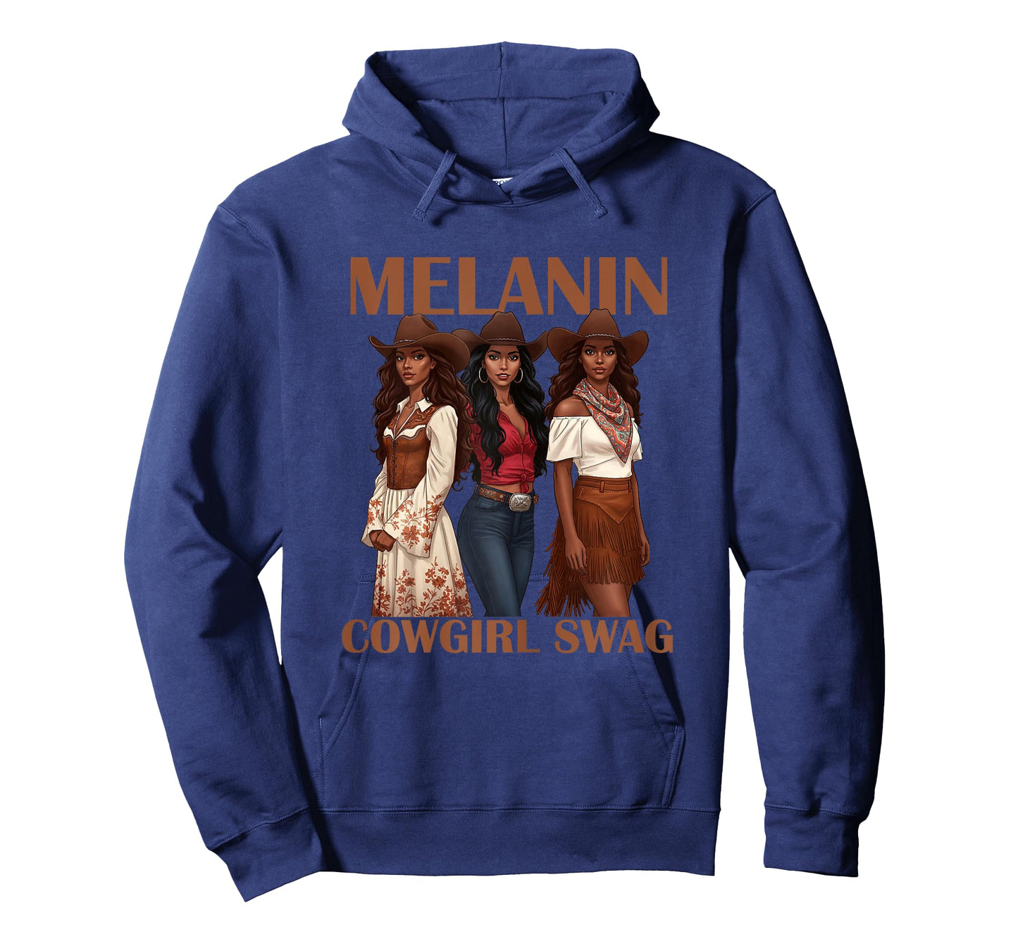 Let's Go Girls Retro Western Country Melanin Cowgirl Swag T-Shirt