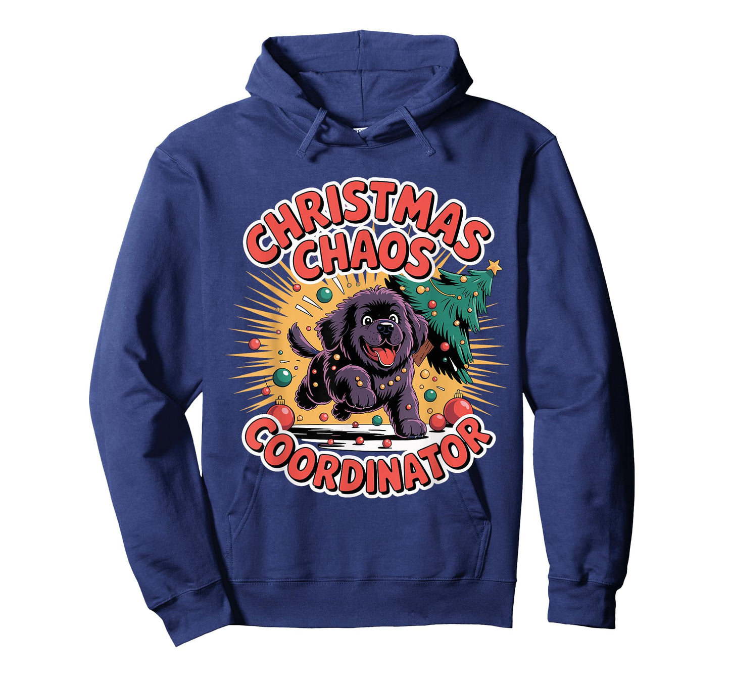 Christmas Chaos Coordinator Xmas Puppy Funny Newfoundland T-Shirt