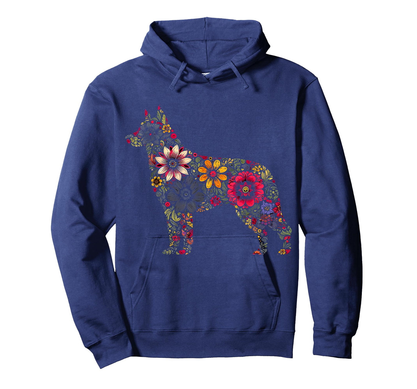 Floral German Shepherd T-Shirt