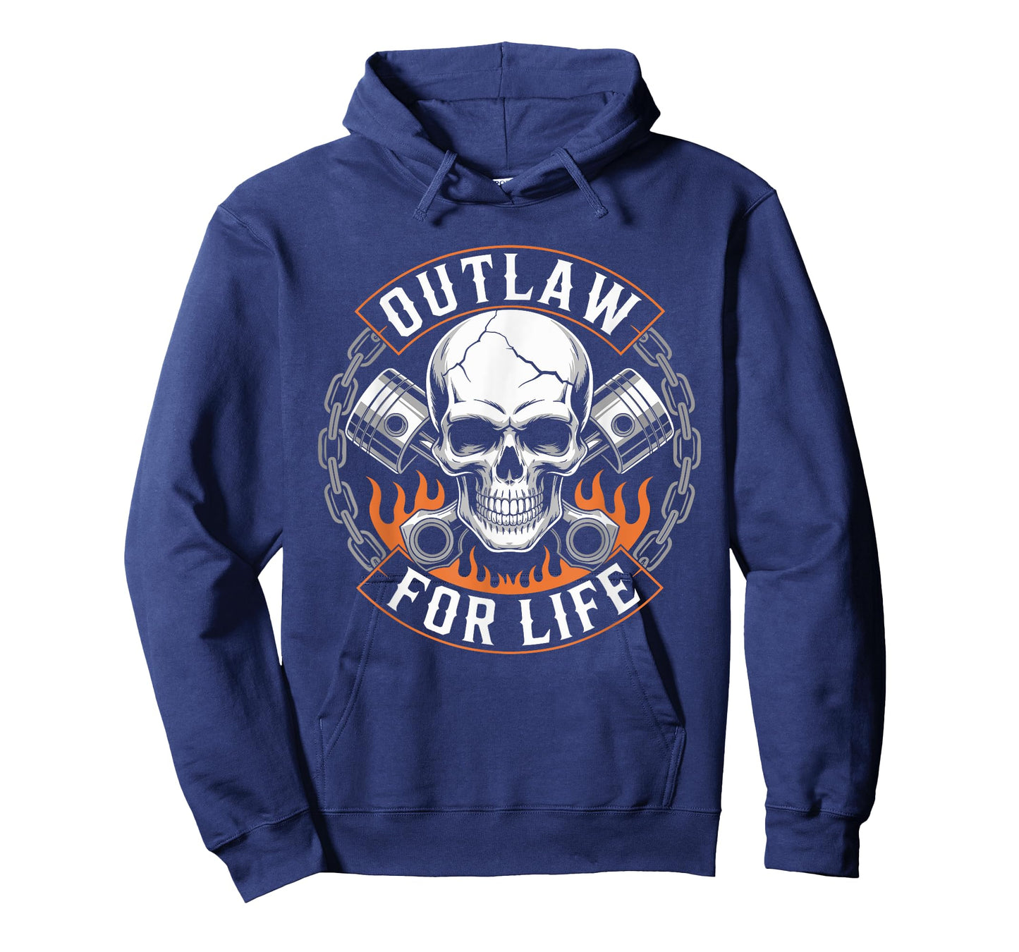 Outlaw Skull Hardcore Spirit Country Western Biker Life T-Shirt