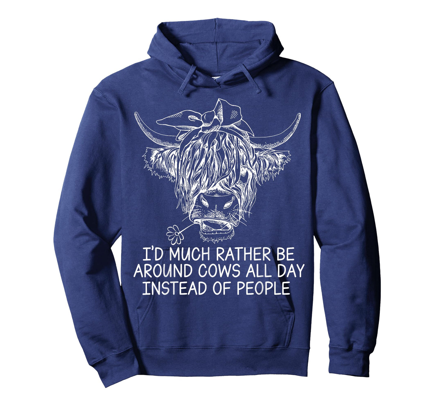I'd Much Rather Be Around Cows All Day Instead Of People T-Shirt