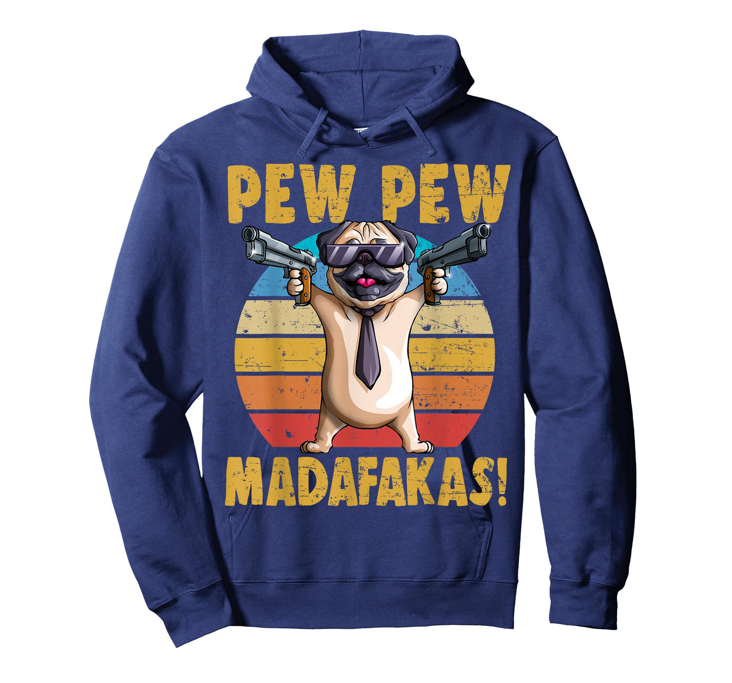 Funny Pug PewPewPew Madafakas Crazy Pugs PewPew Dog Gift Men Women T-Shirt