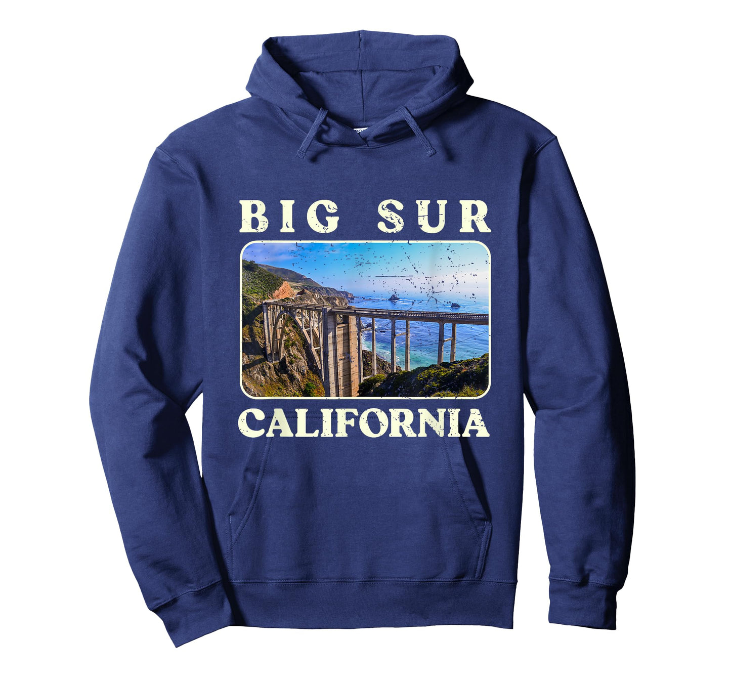 Vintage Bixby Bridge Landscape California Big Sur Travel T-Shirt