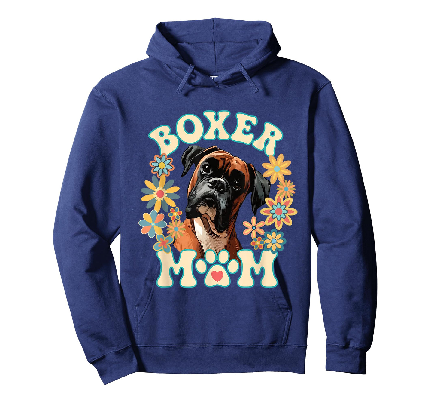 Boxer Mom Mum Dog Floral Flower Design T-Shirt