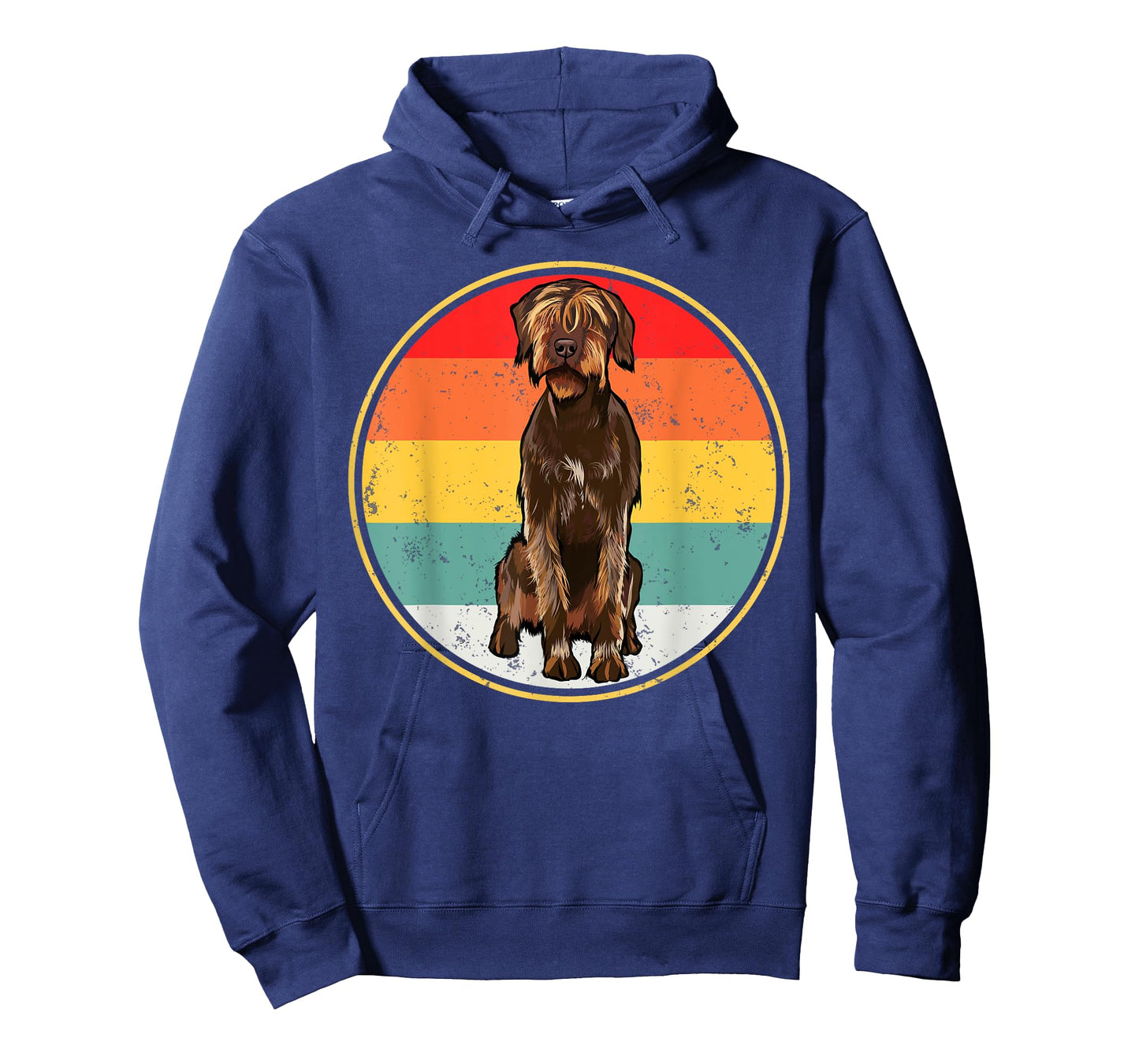 Vintage Retro Sunset Wirehaired Pointing Griffon Dog T-Shirt for Men Women