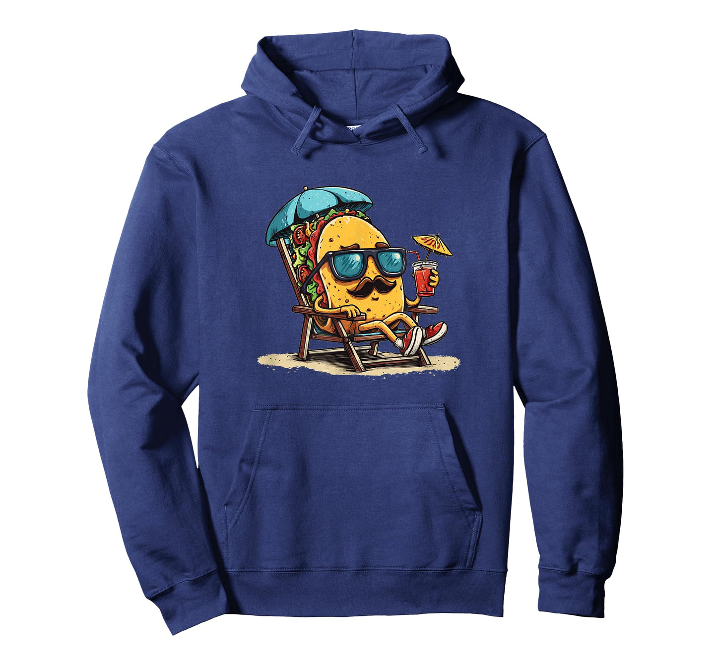 Funny Mustache Beard Taco with Vacation Costume T-Shirt