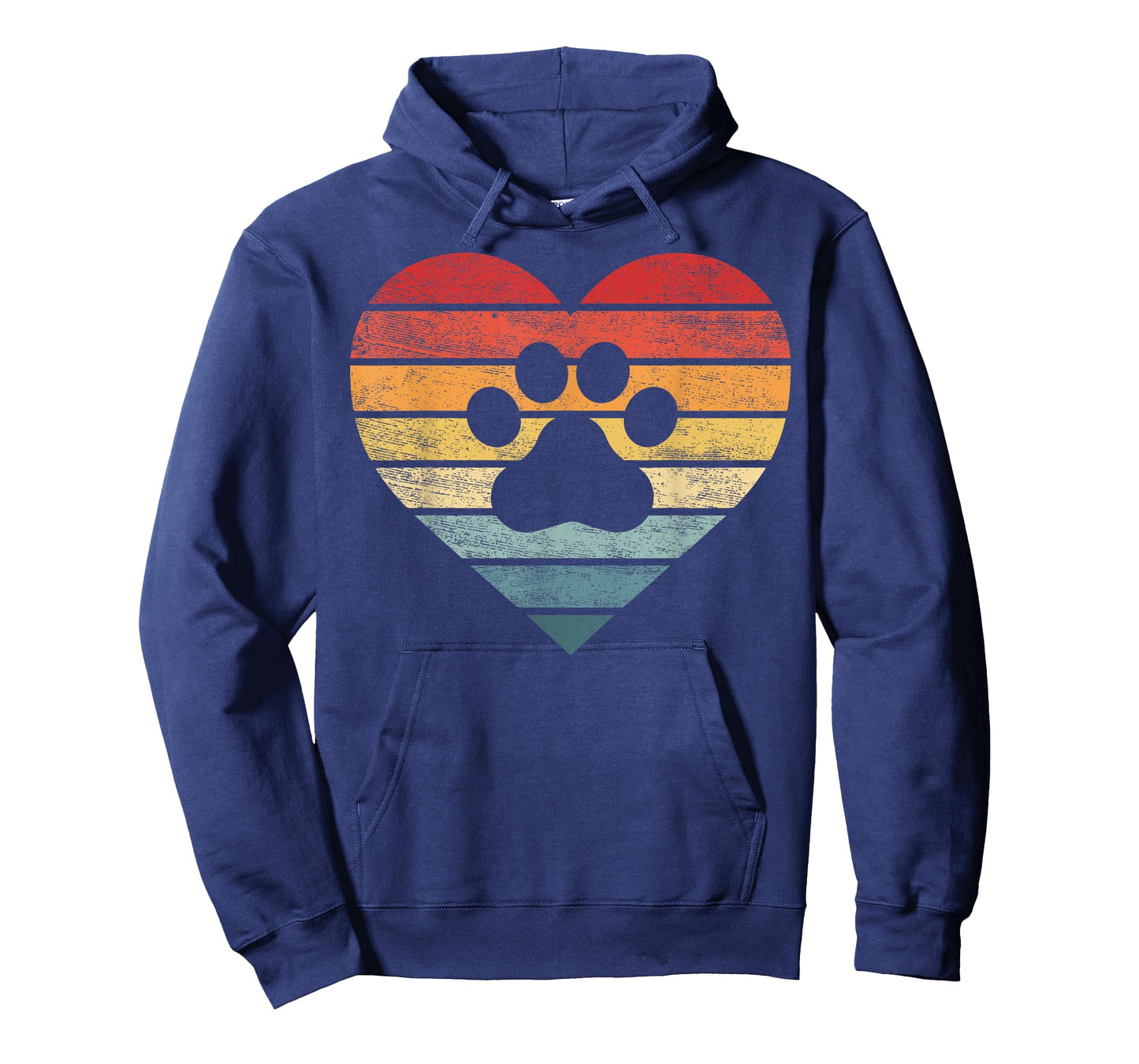 Veterinarian Vet Tech Retro Sunset Paw Print Dog Cat Lover T-Shirt