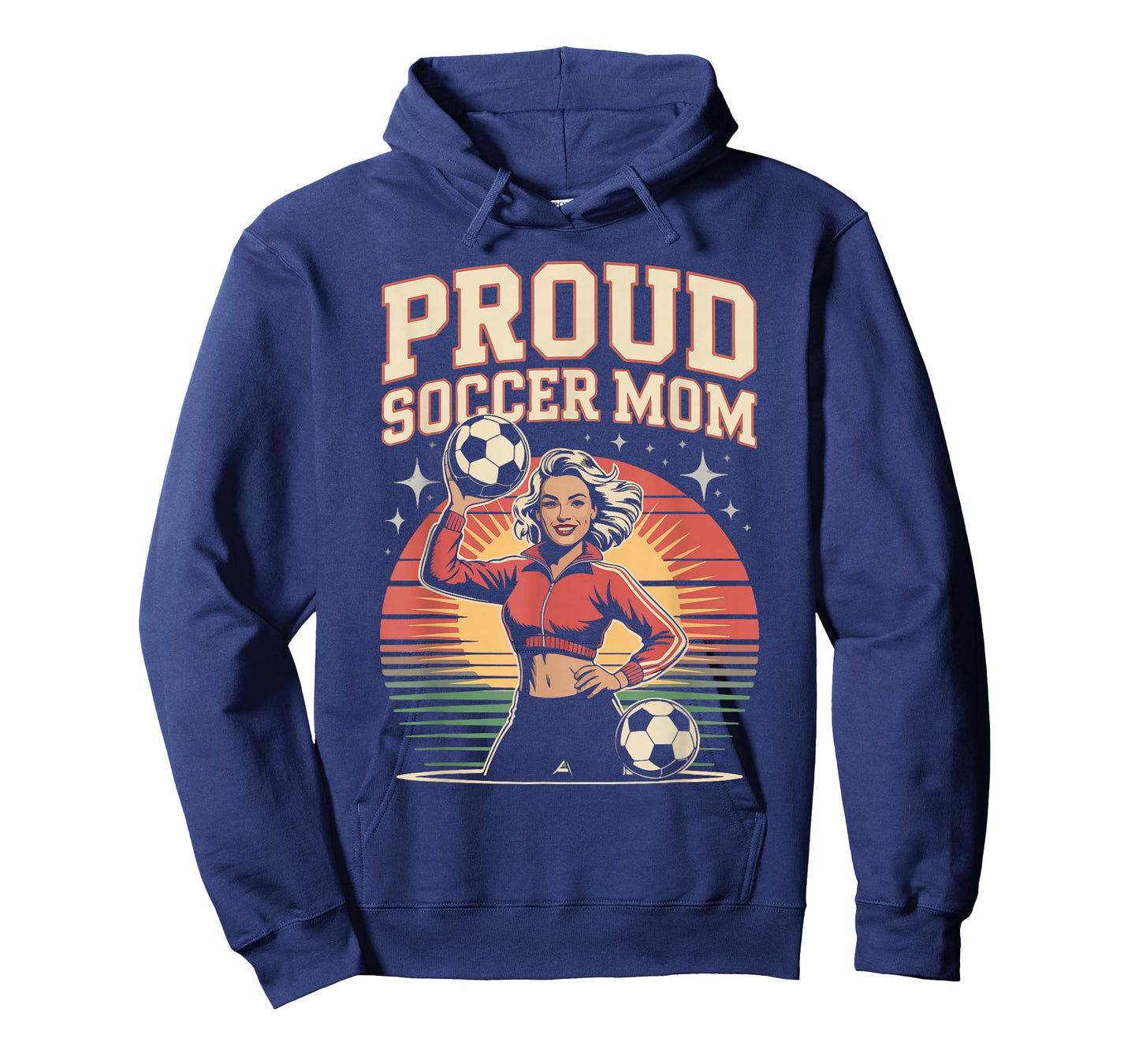 Proud Soccer Mom Retro Sunset Vibes T-Shirt