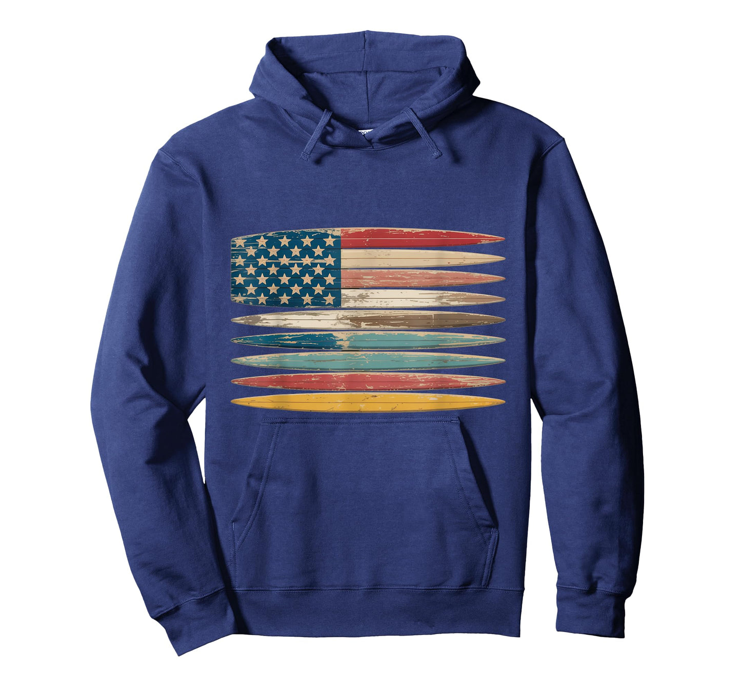 Cool Surfboard Surfers 4th of July American Flag T-Shirt