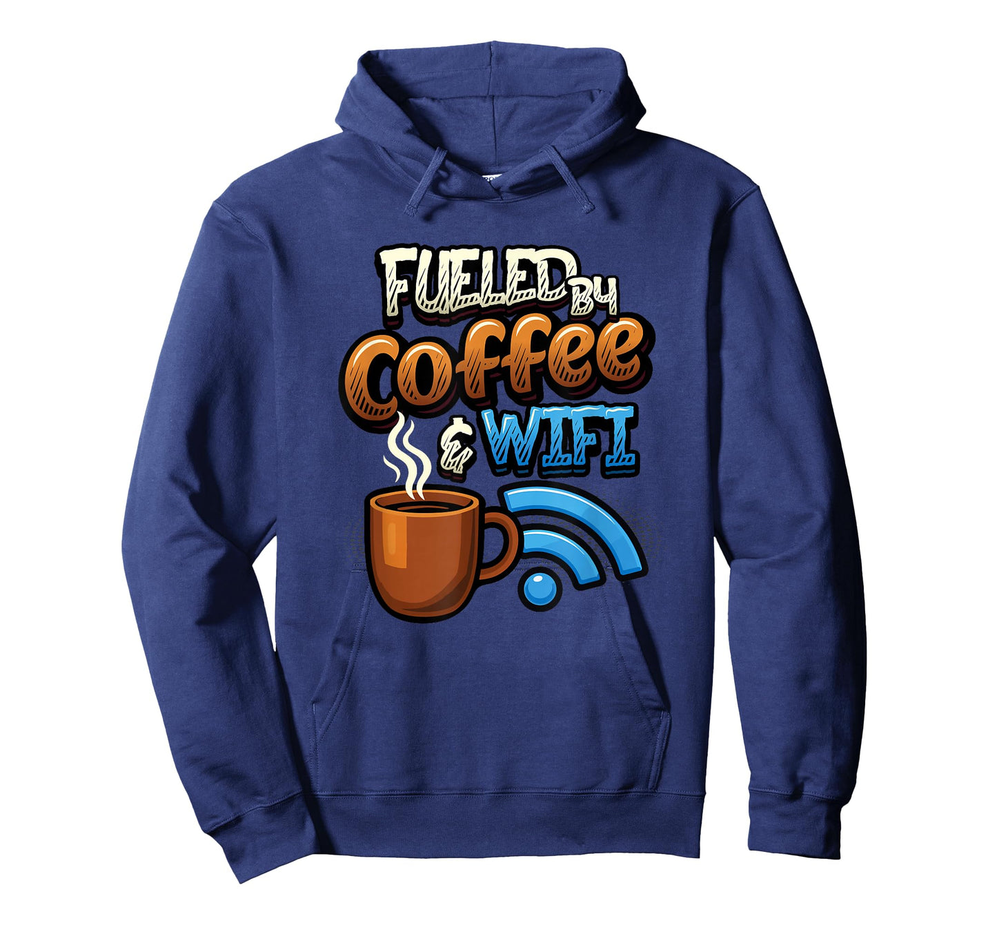 Home Office Humor Fueled by Coffee and WiFi Remote Worker T-Shirt