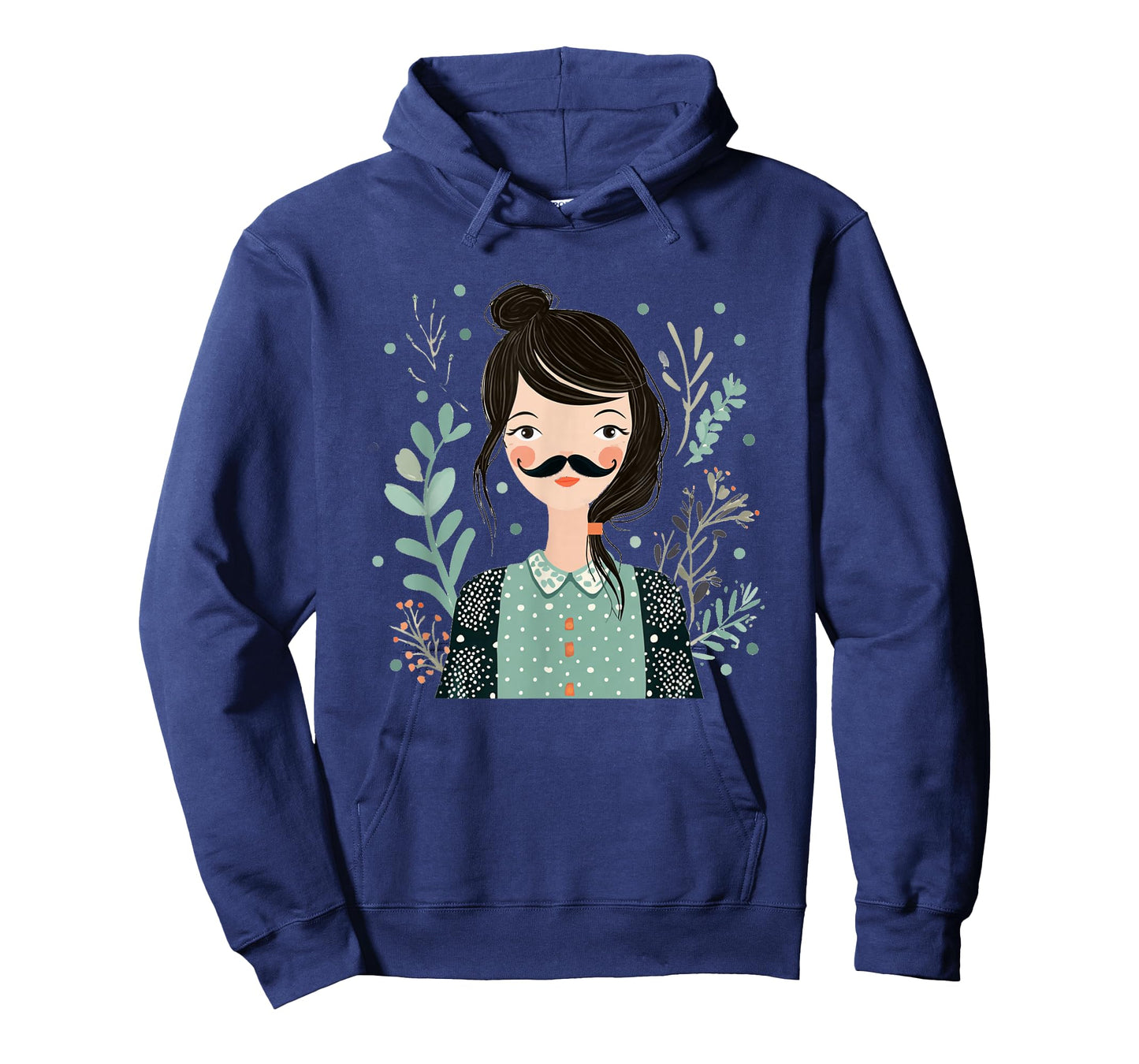 Pretty Mustache Girl Costume for Man and Woman T-Shirt
