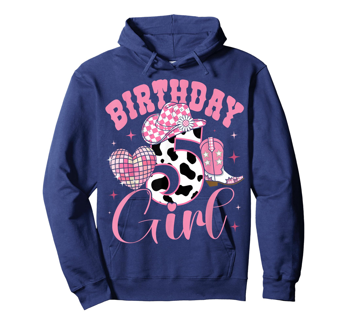 Happy 5th Birthday Girl Outfit Rodeo Western Cowgirl Cowboy T-Shirt