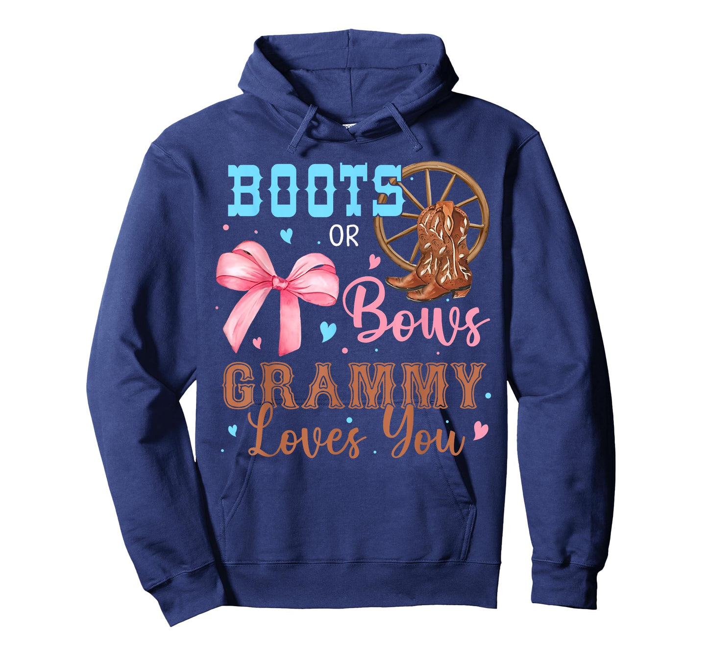 Boots or Bows Gender Reveal Decorations Grammy Loves You T-Shirt
