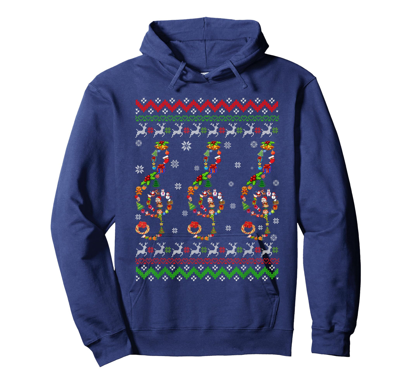 Music Note Christmas Ugly Sweater Musical Teacher T-Shirt