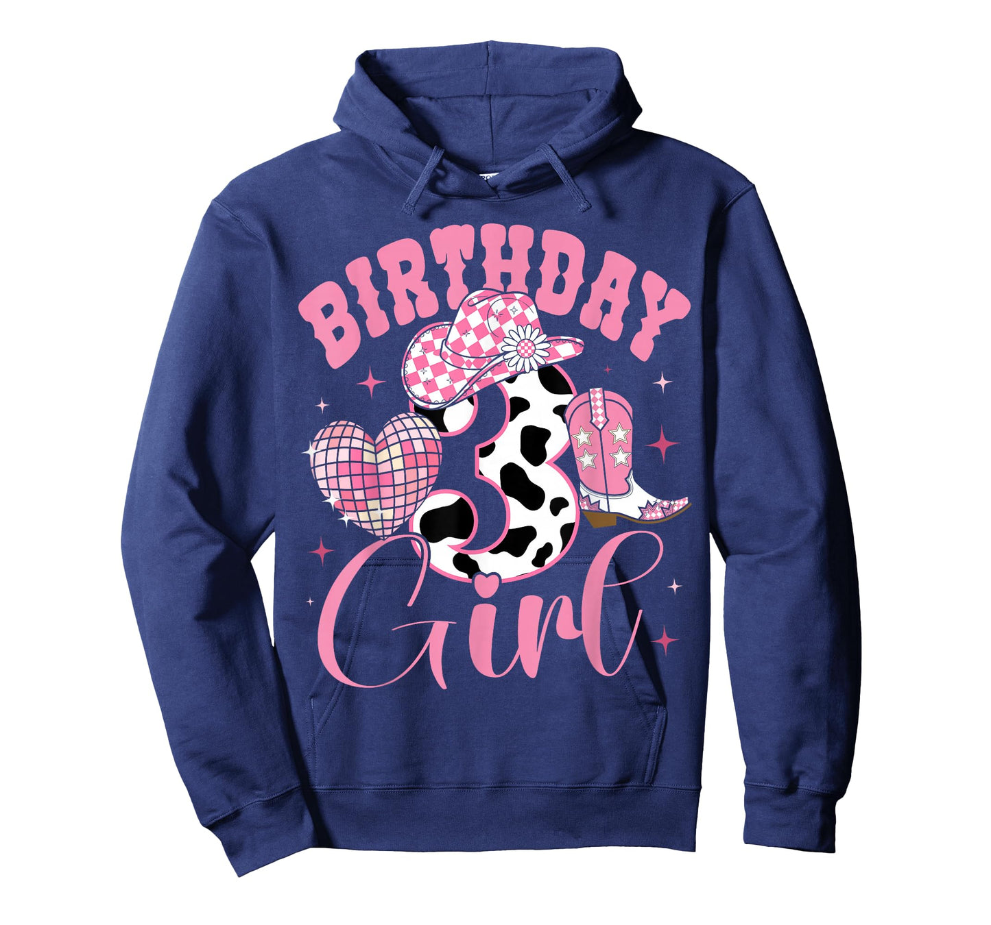 Happy 3rd Birthday Girl Outfit Rodeo Western Cowgirl Cowboy T-Shirt