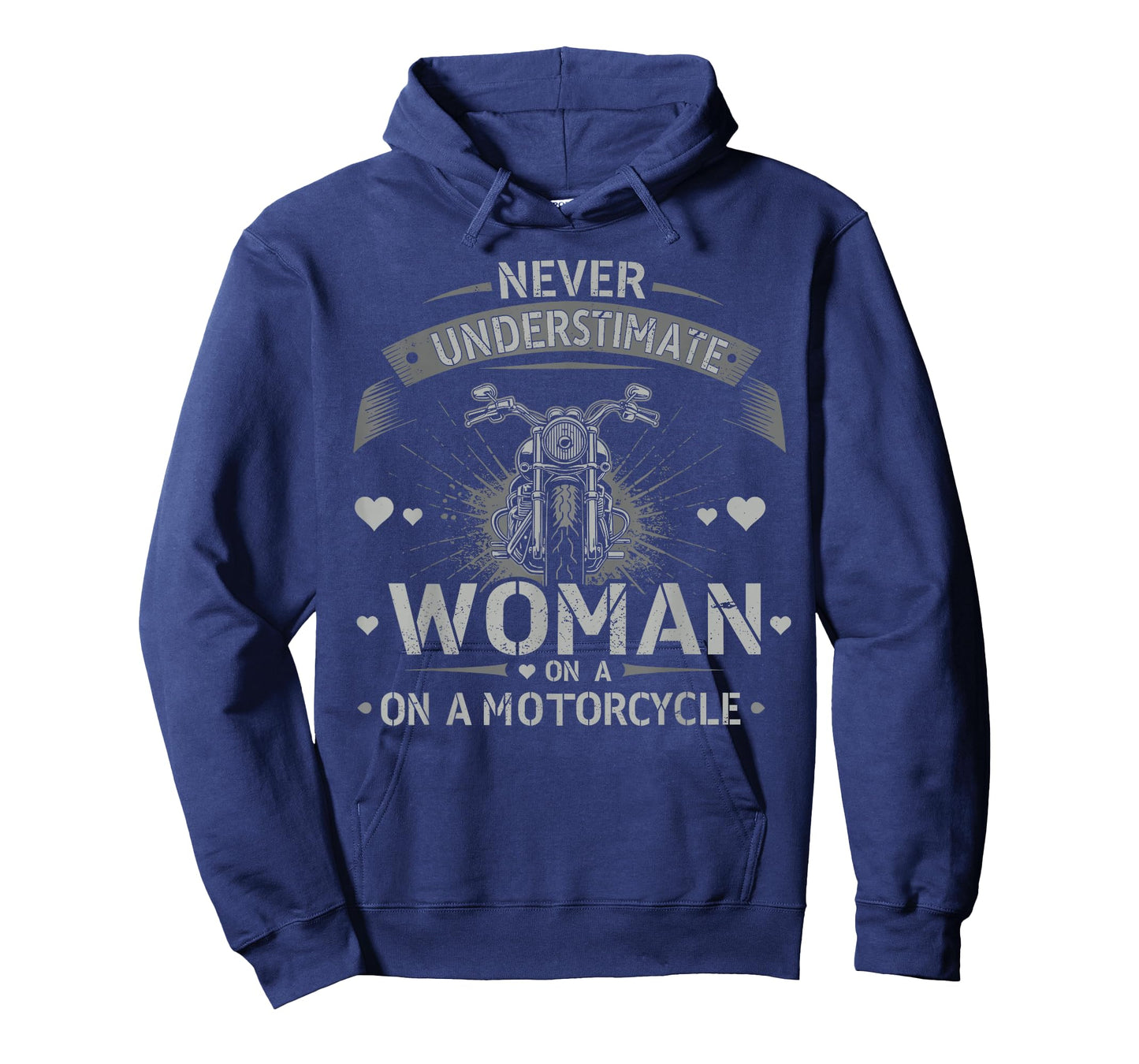 Never Underestimate Woman On a Motorcycle Biker Girl Humor T-Shirt
