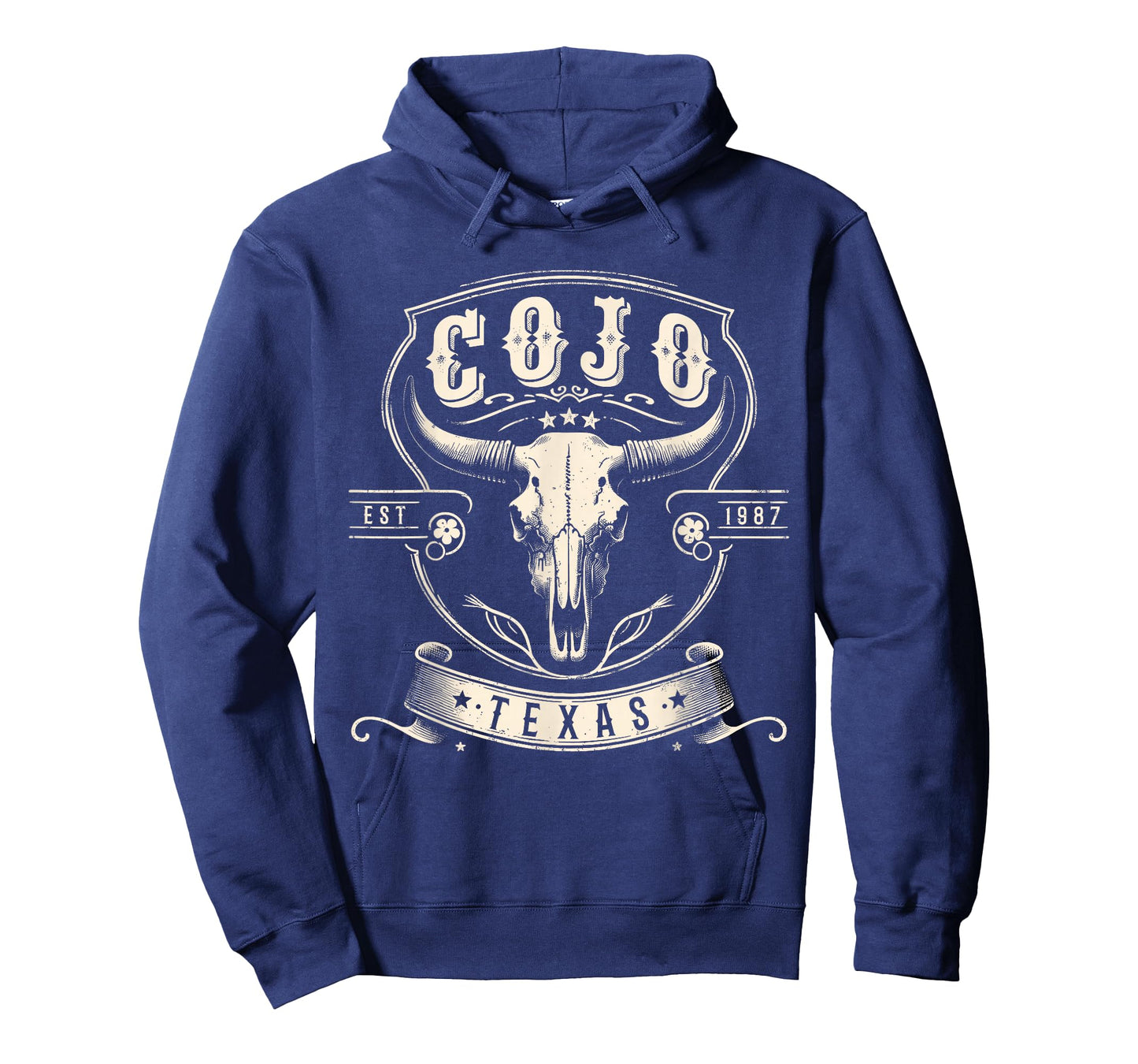 Distressed Cojo Name & Bull-Skull Retro Country Music Outlaw T-Shirt