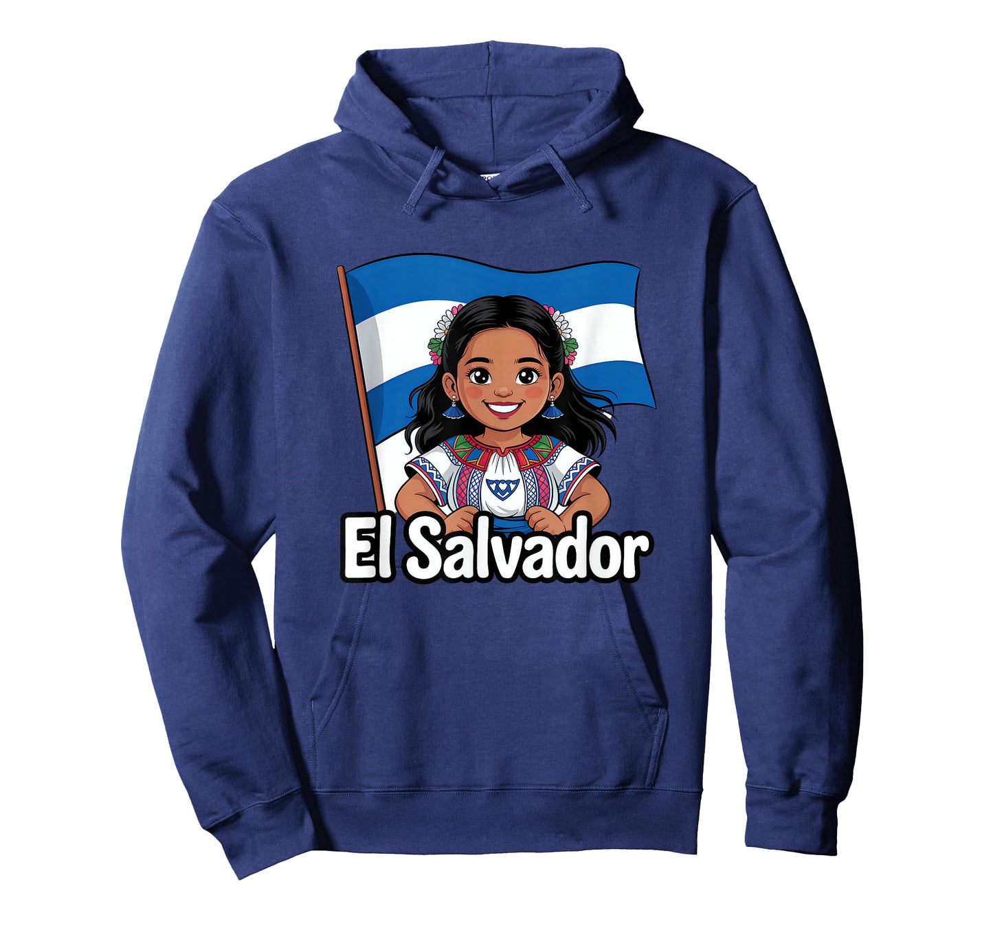 El Salvador Flag Proud Salvadoran Girl Salvadoreña T-Shirt