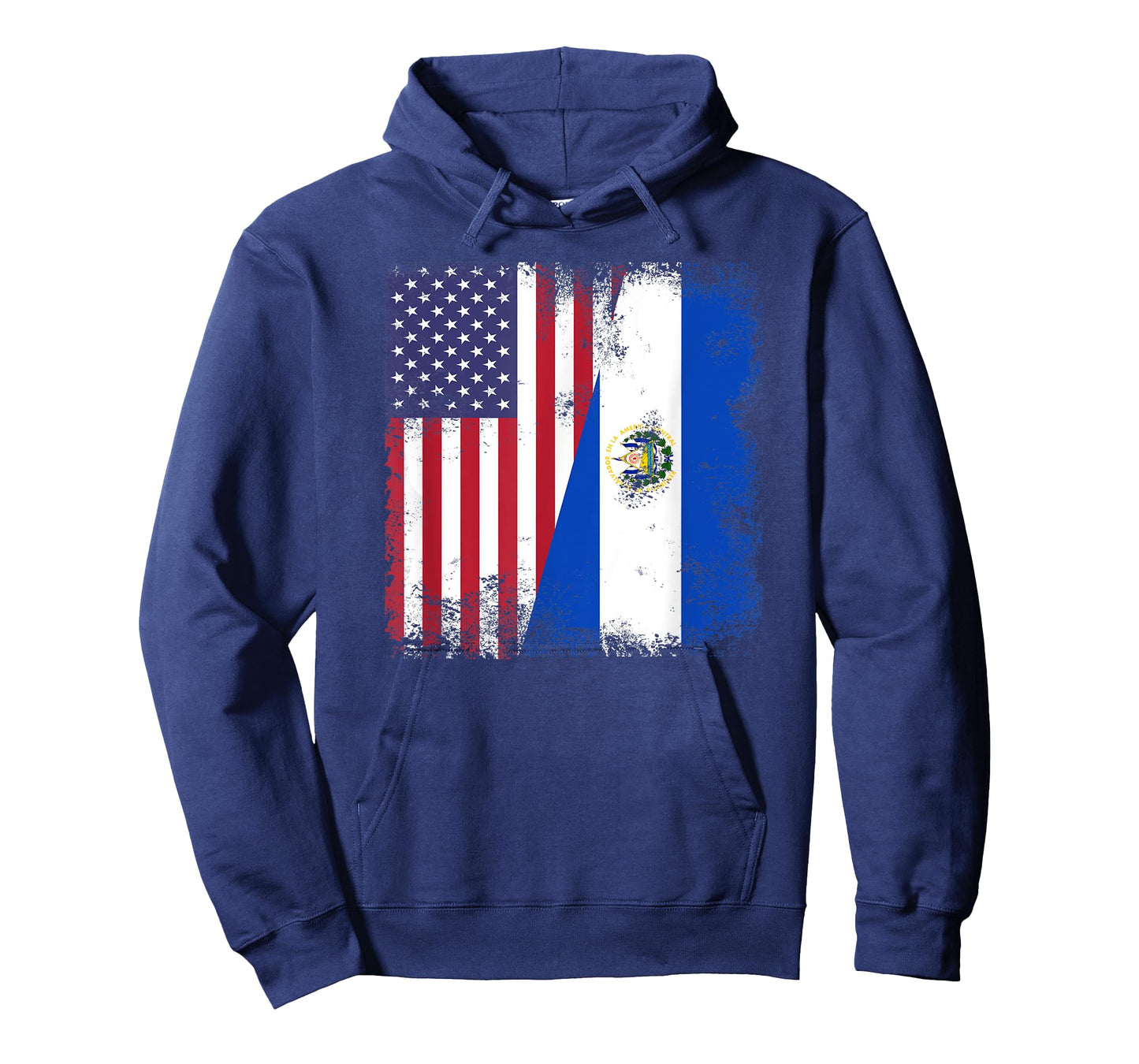 Half Salvadoran Flag T-Shirt | Vintage El Salvador USA Gift T-Shirt