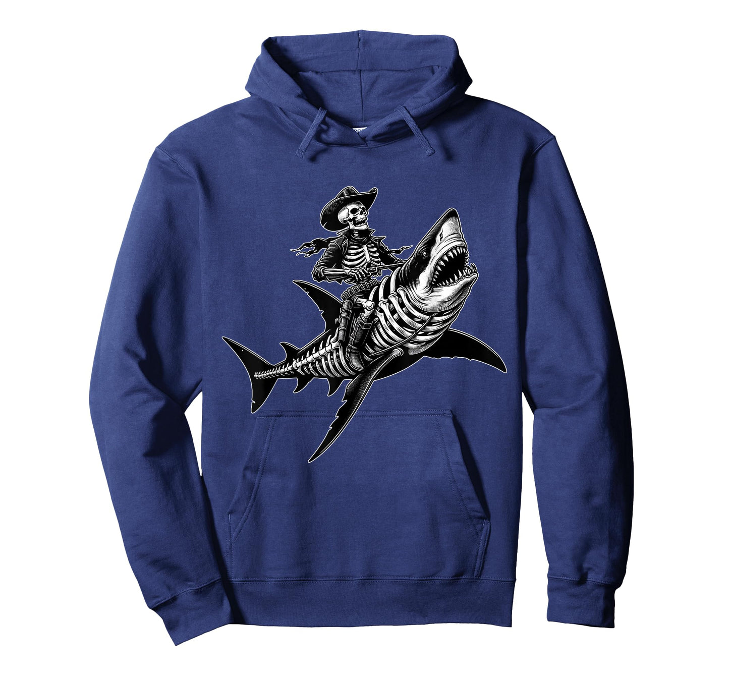 Rustic Skeleton Cowboy Shark Western Gothic Rodeo Goth Style T-Shirt