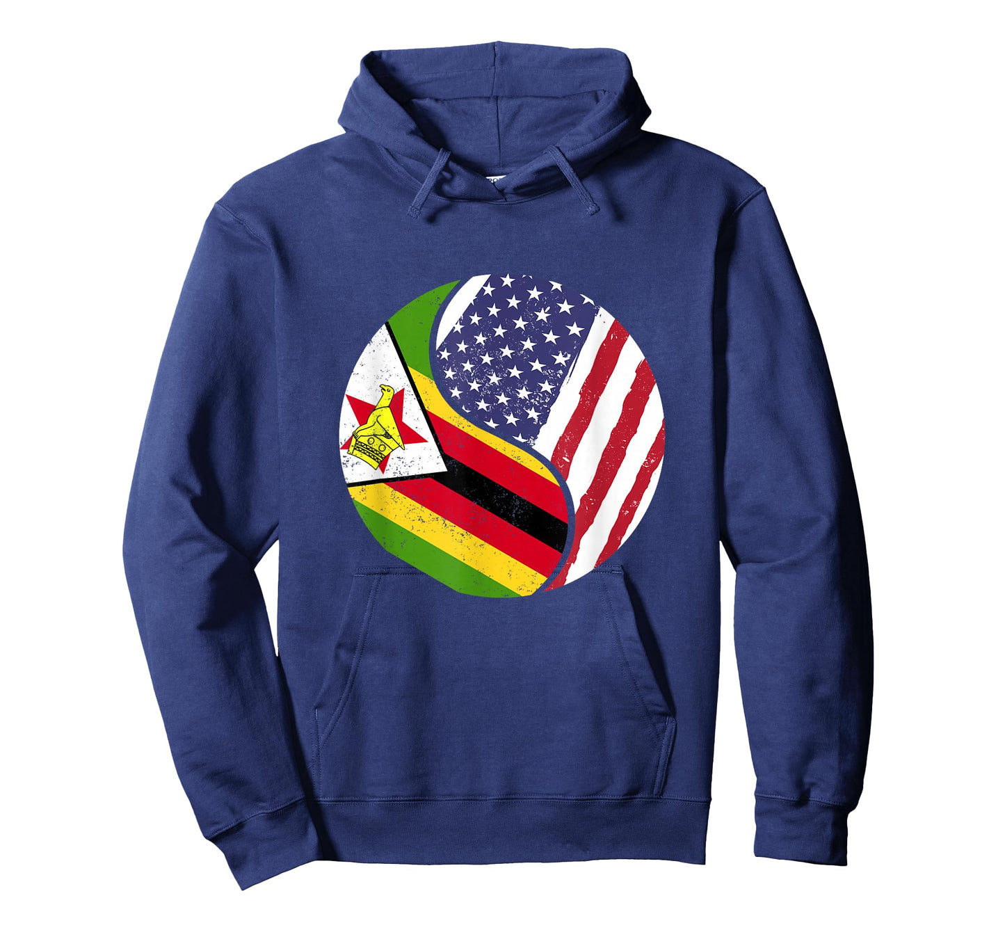 United States Yin And Yang - US Flag Zimbabwe T-Shirt