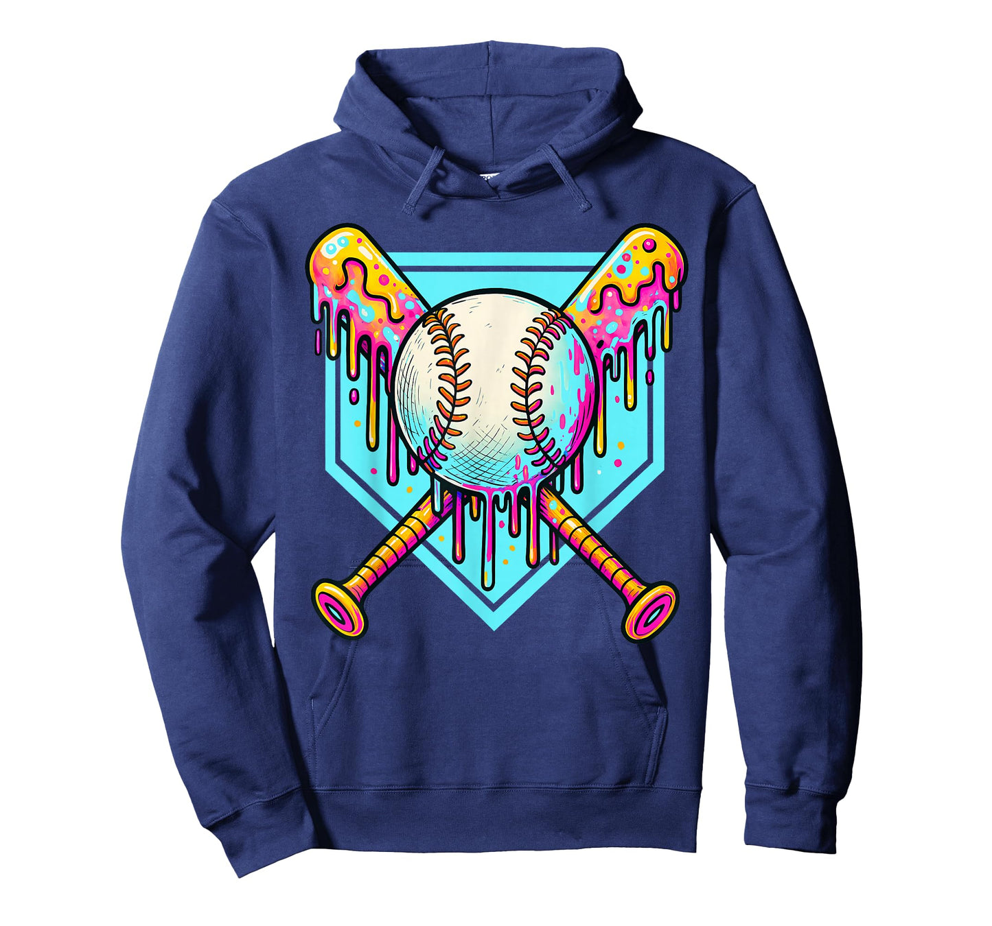 Baseball Drip For Boys Ice Cream Drip Youth Boys Baseball T-Shirt