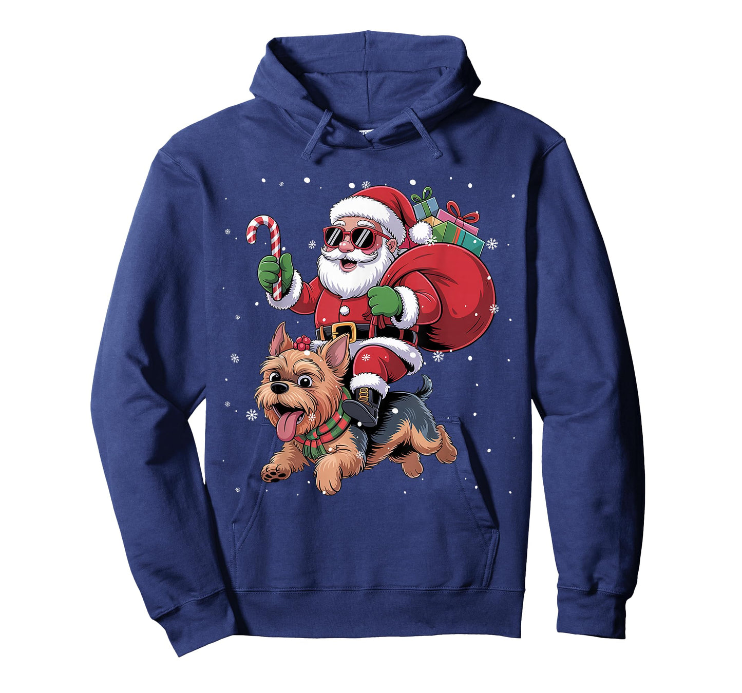 Santa Claus Ride Yorkshire Terrier Dog Christmas Yorkie T-Shirt