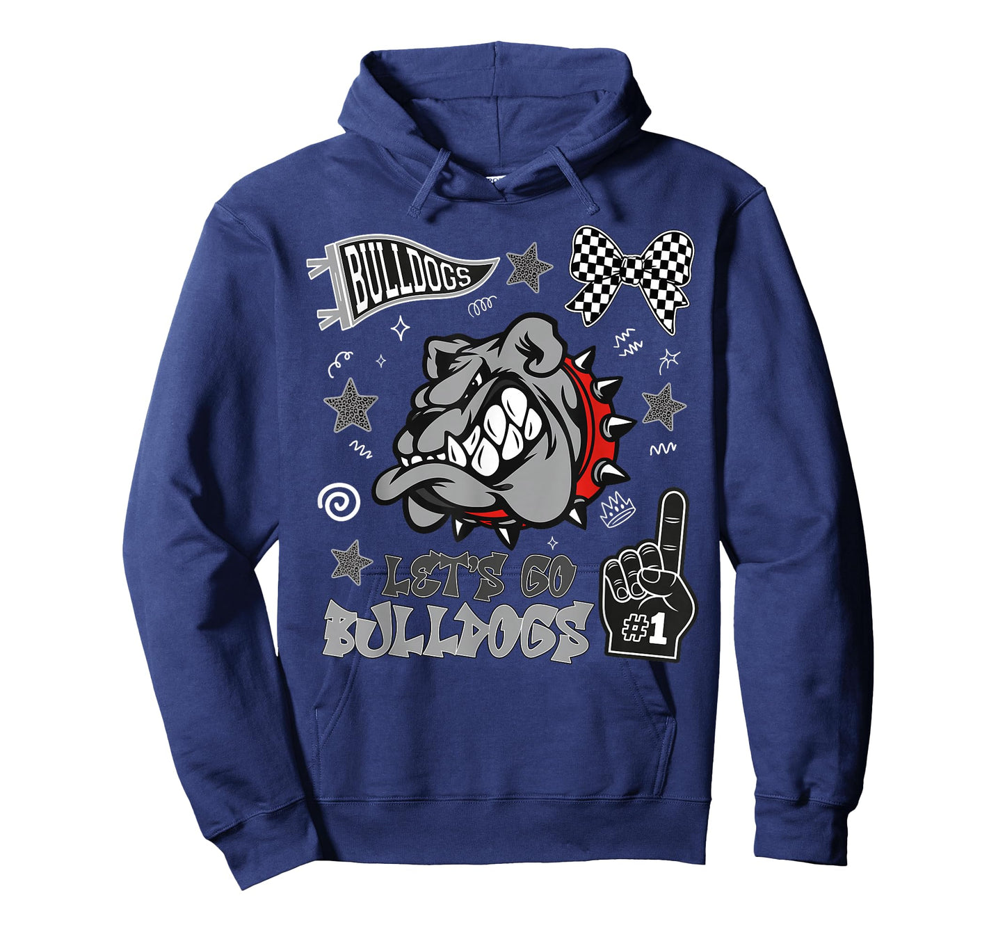 Bulldogs Mascot Back to School Team Spirit Sports Fan T-Shirt