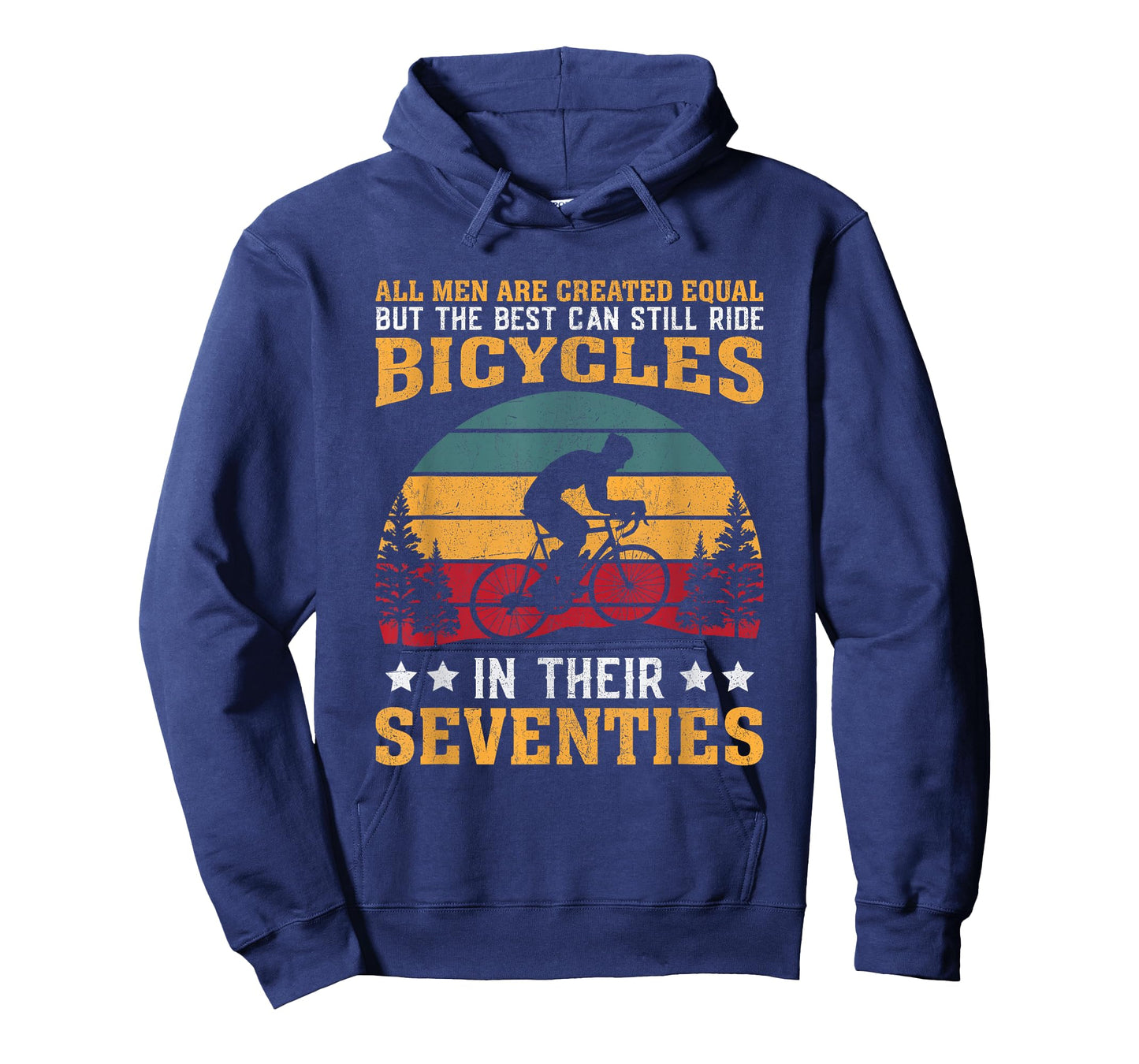 Bike - All Men Equal But the Best Ride Bicycles Seventies T-Shirt