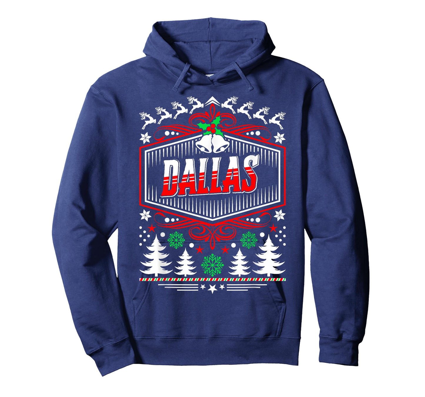 Mens Dallas Ugly Christmas T-Shirt Gift for Friends or Family
