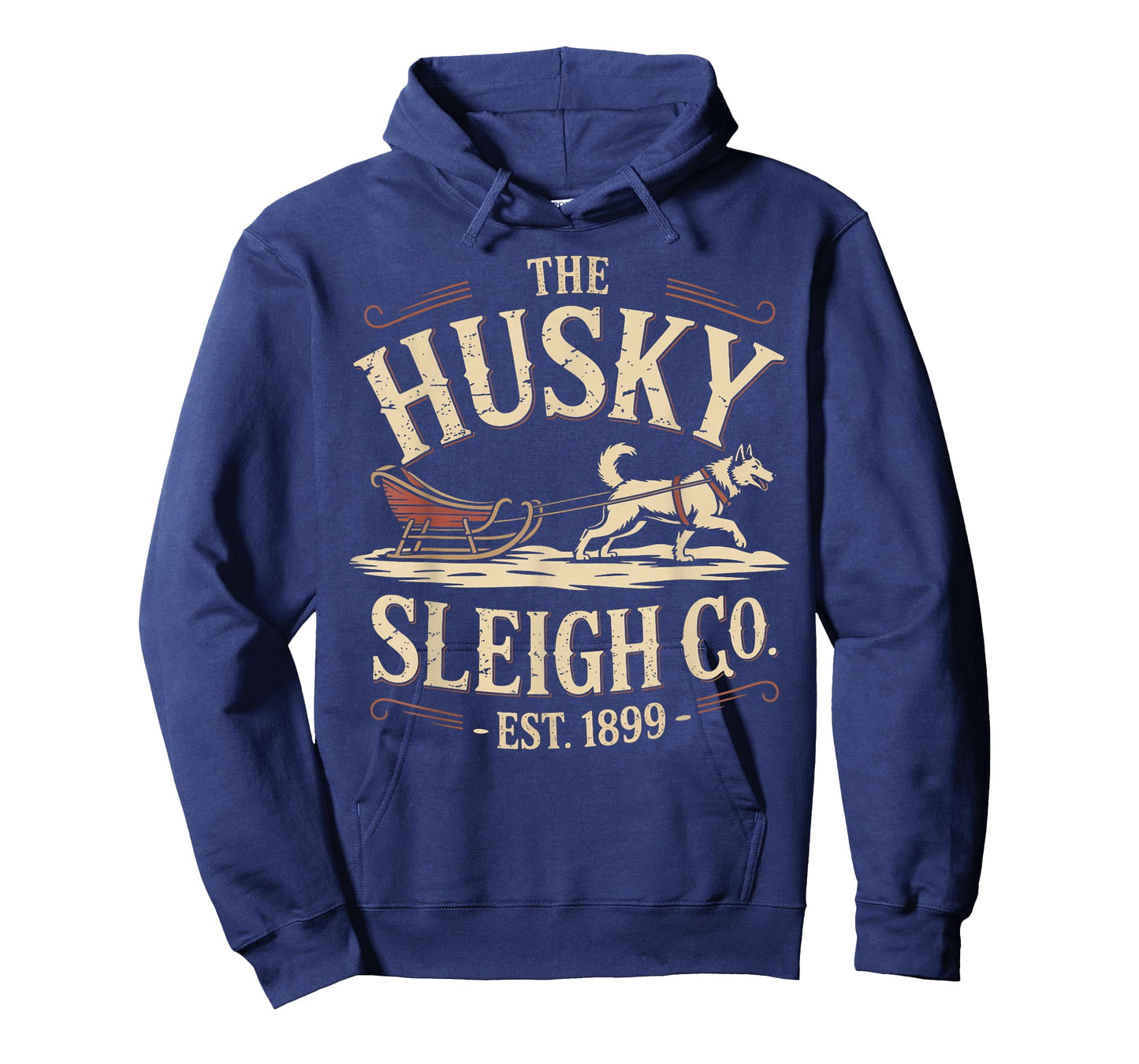 Retro Husky Sleigh Co - Vintage Dog Christmas T-Shirt