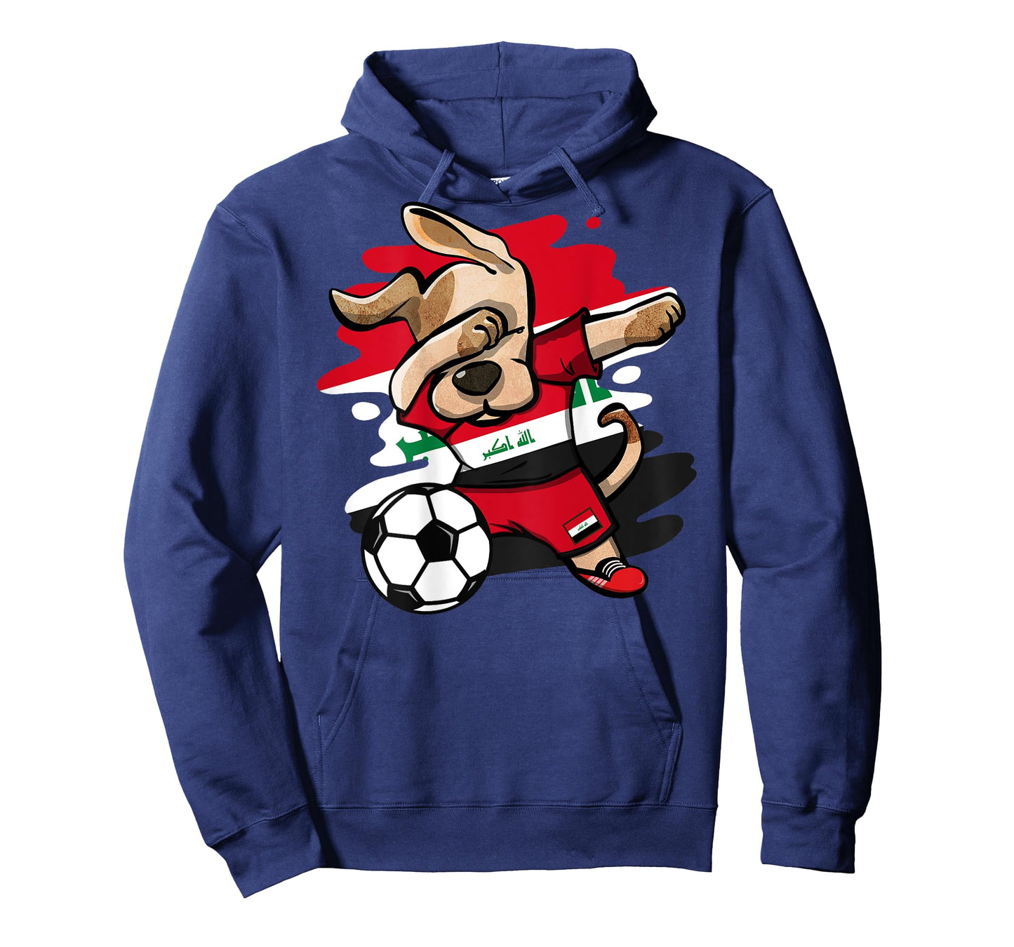 Dabbing Dog Iraq Soccer Fans Jersey Iraqi Football Lovers T-Shirt