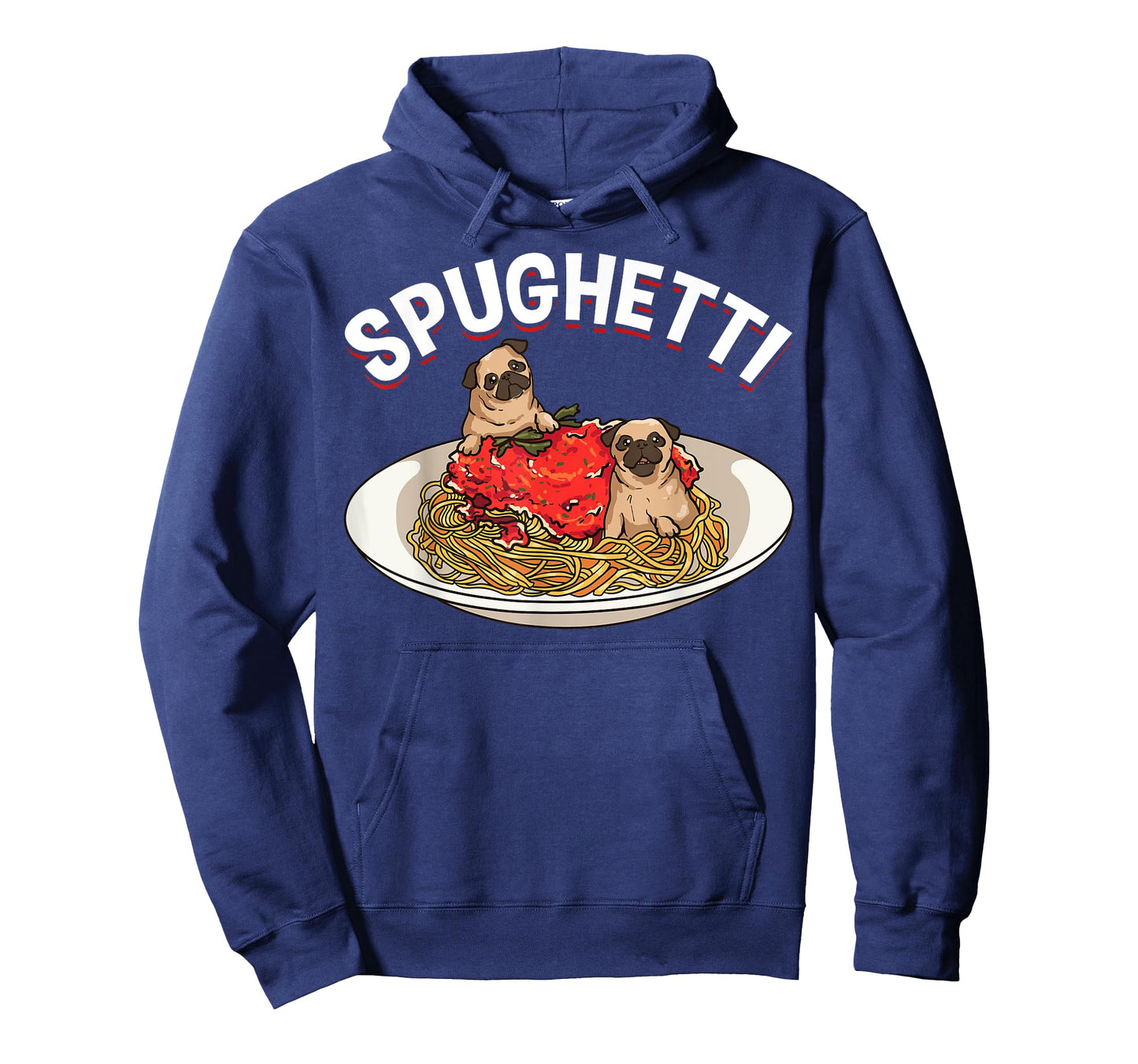 Spaghetti Lovers Funny Pug Lover Dog Owner Italian Pasta Pun T-Shirt for Men Women Girls Kids