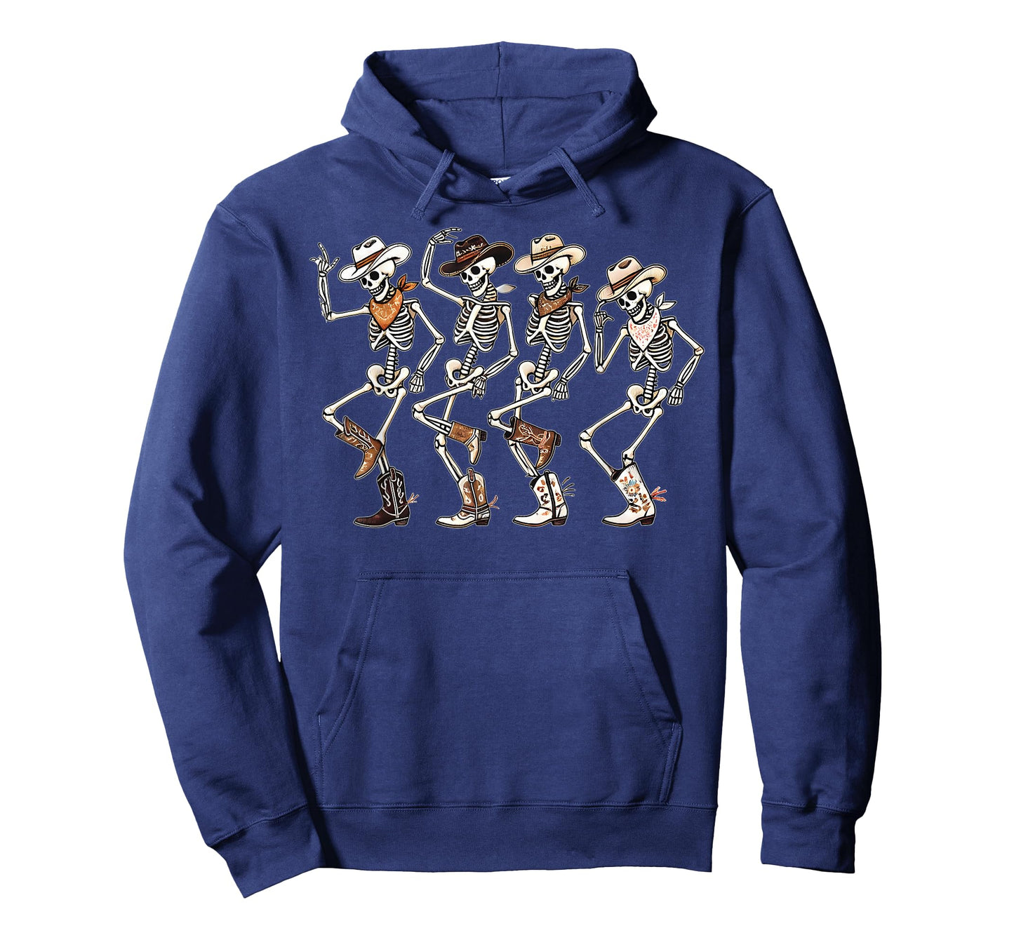 Dancing Skeleton Cowboys Western Country Rodeo Halloween T-Shirt