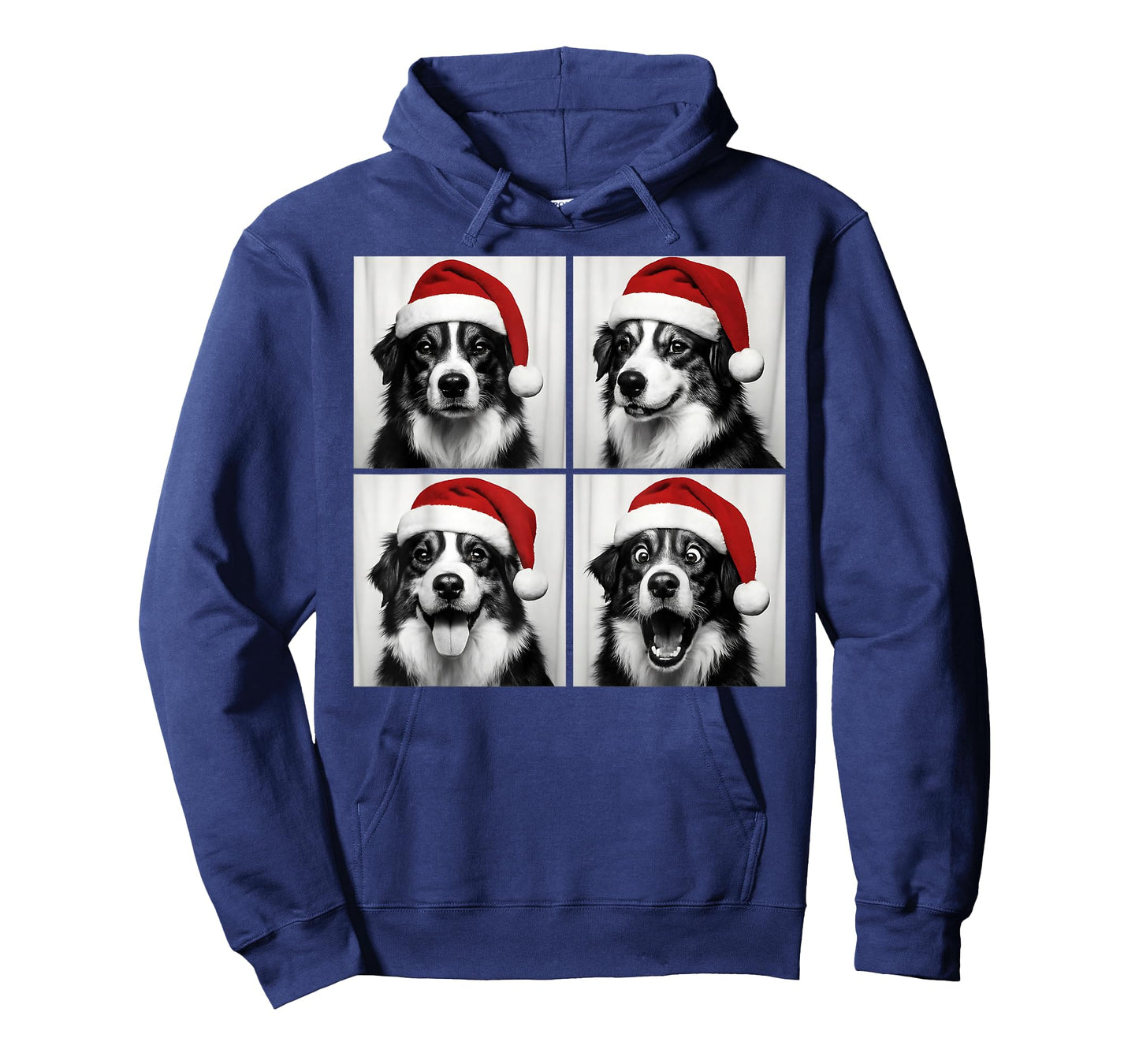 Funny Christmas Australian Shepherd Santa Photo Booth T-Shirt