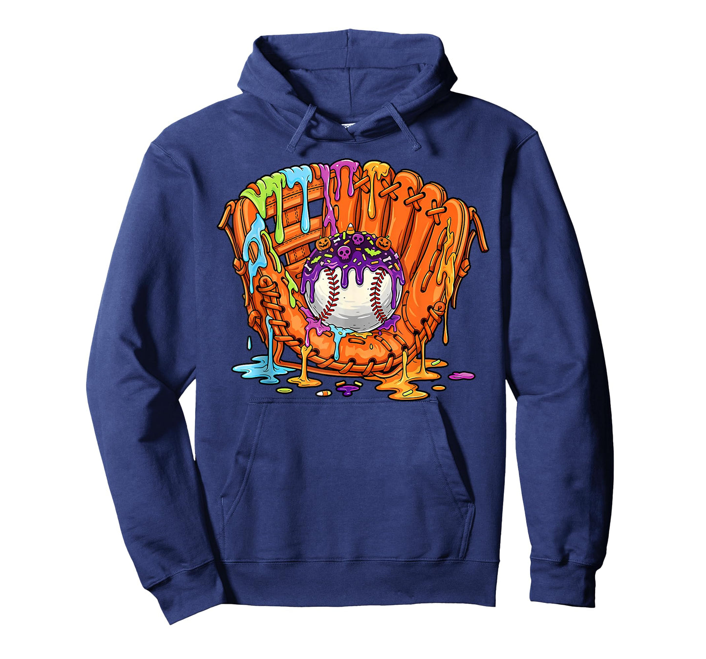 Baseball Glove Halloween Ice Cream Drip Men Boys Kids T-Shirt