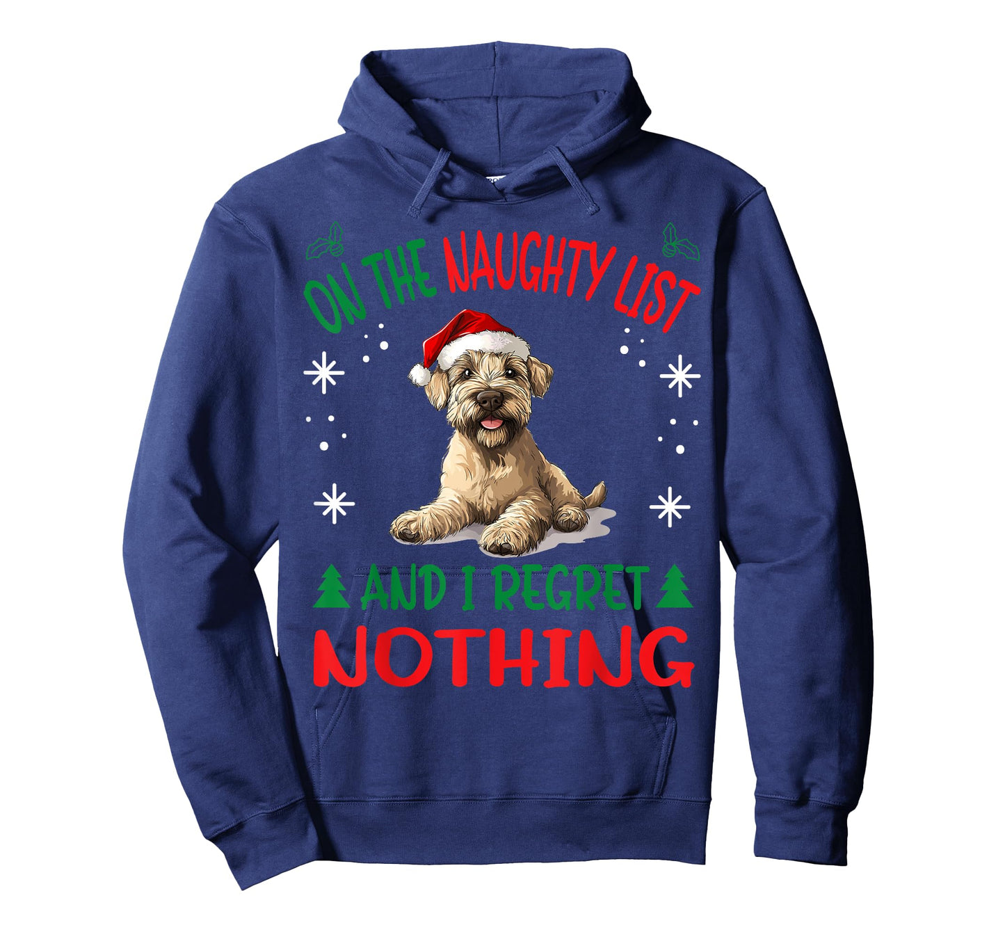 Cute Soft Coated Wheaten Terrier Dog Christmas On The T-Shirt