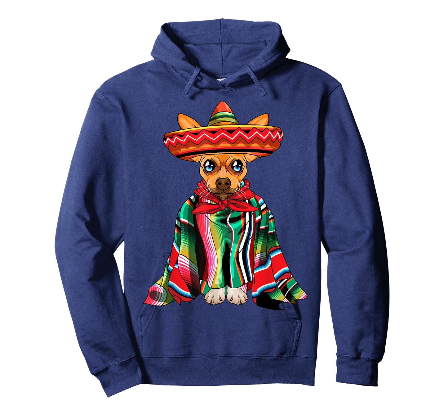 Cinco De Mayo Chihuahua Dog Wearing Poncho And Sombrero T-Shirt for Men Women Kids