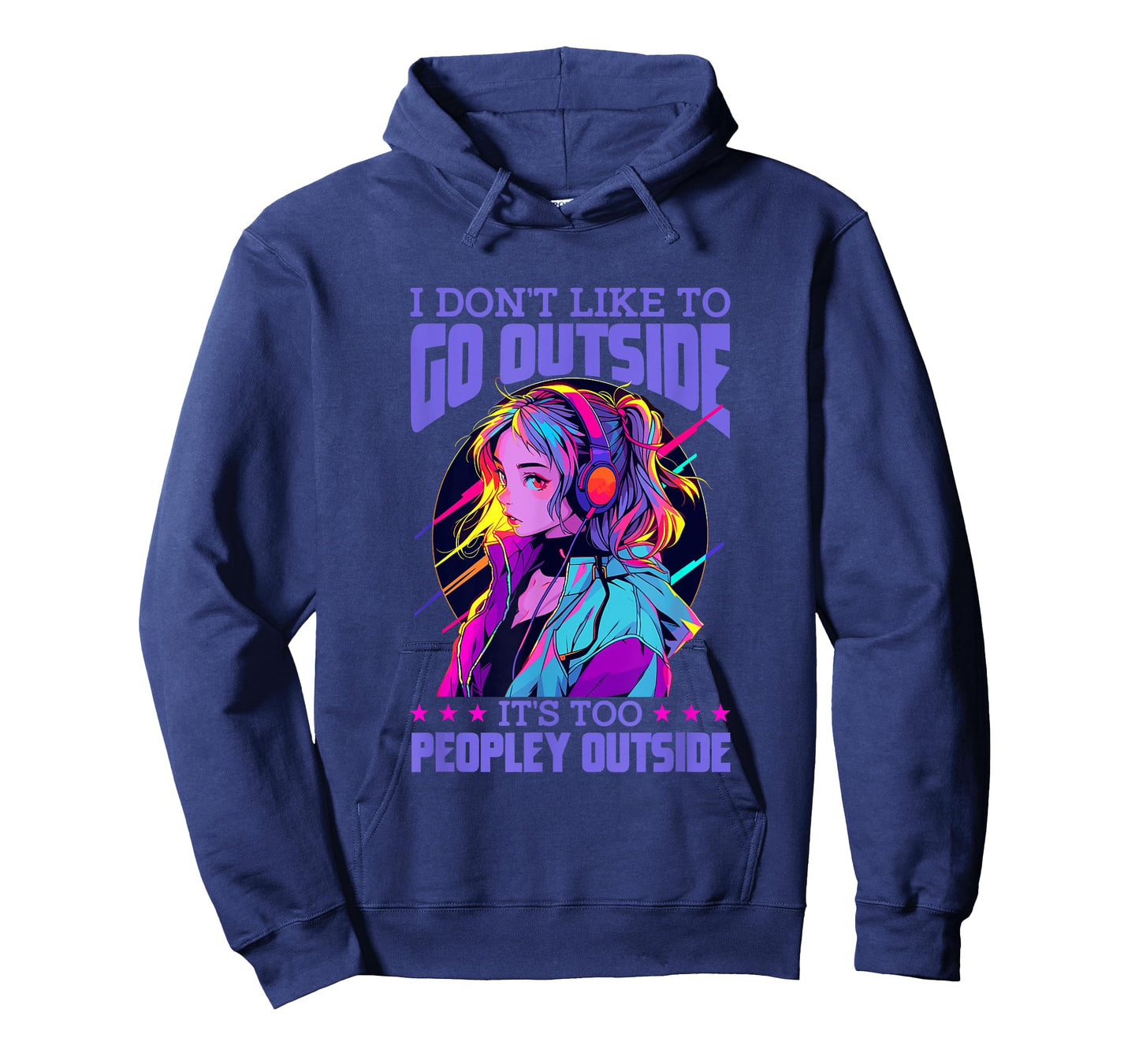 I Don't Like To Go Outside It's Too Peopley Outside Anime T-Shirt