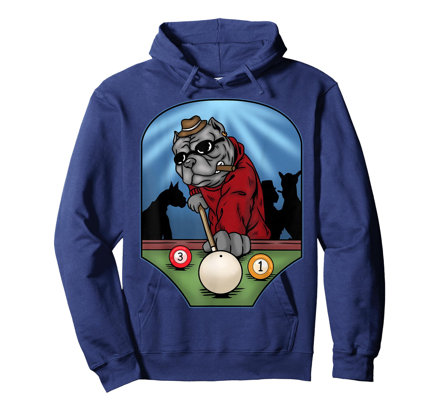 Funny Billiard Pool Player American Bully Dog Billiards T-Shirt