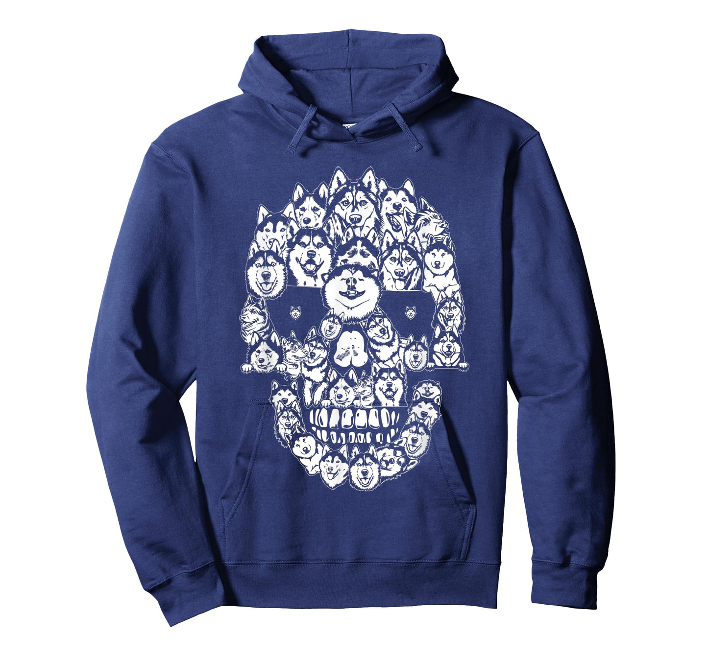 Funny Siberian Husky Skull Dog Skeleton Halloween Men Women Kids T-Shirt