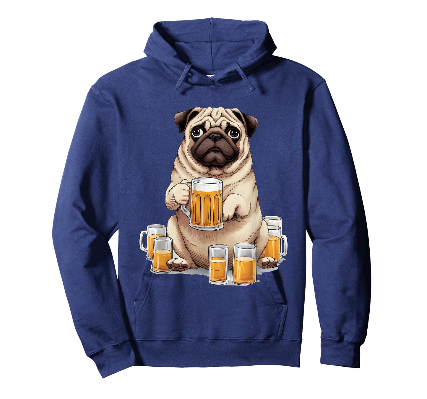 Pug Drinking Beer - Funny Beer Drinking Dog Lover Men Women T-Shirt